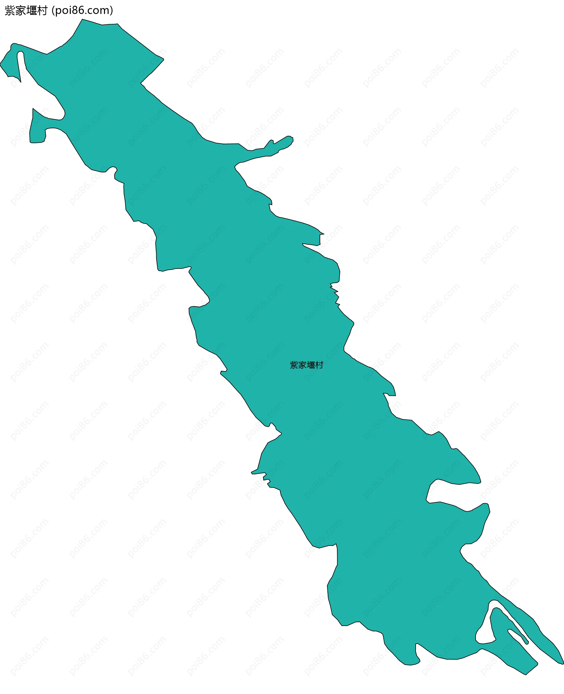 紫家堰村边界地图