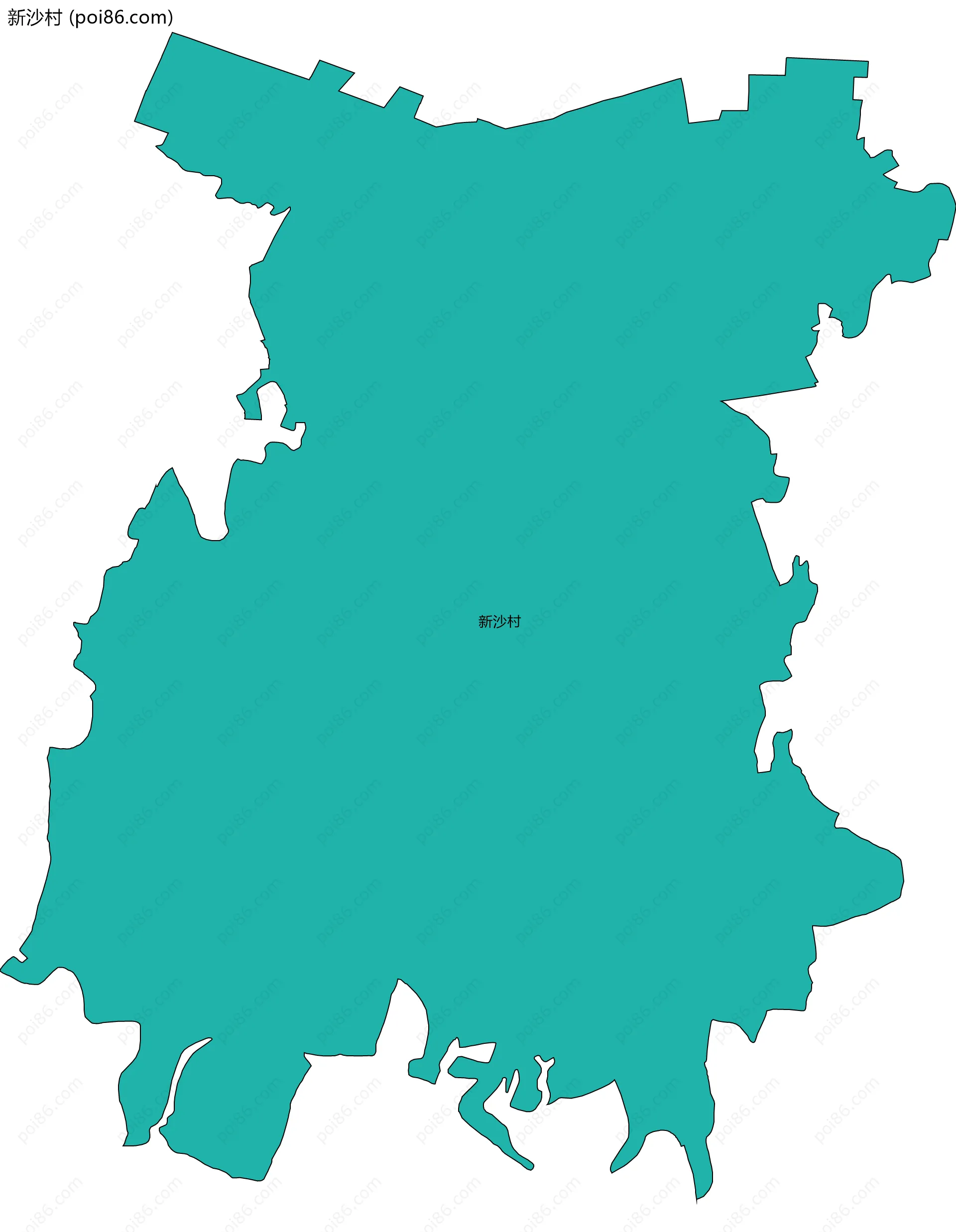 新沙村边界地图