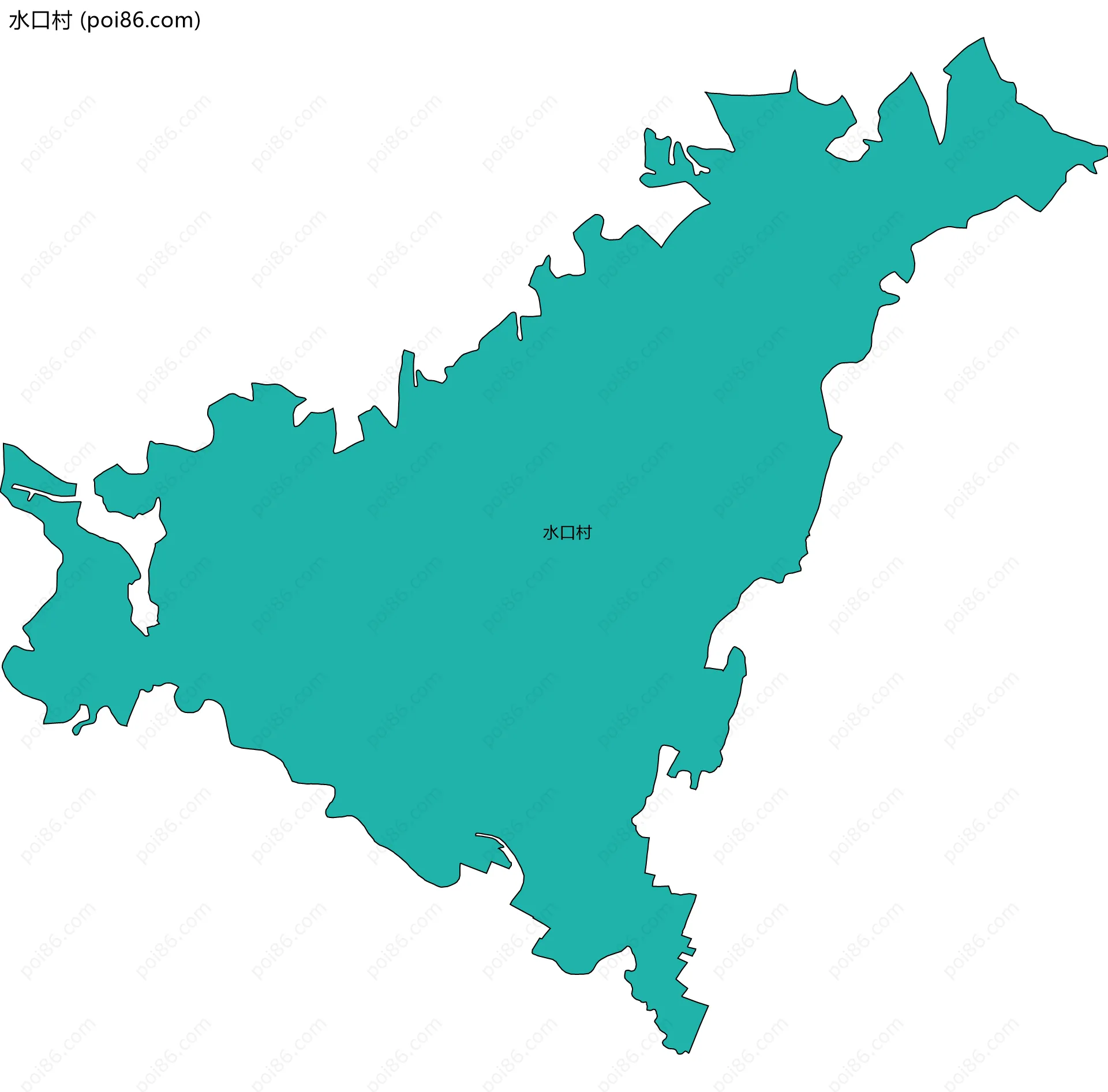 水口村边界地图