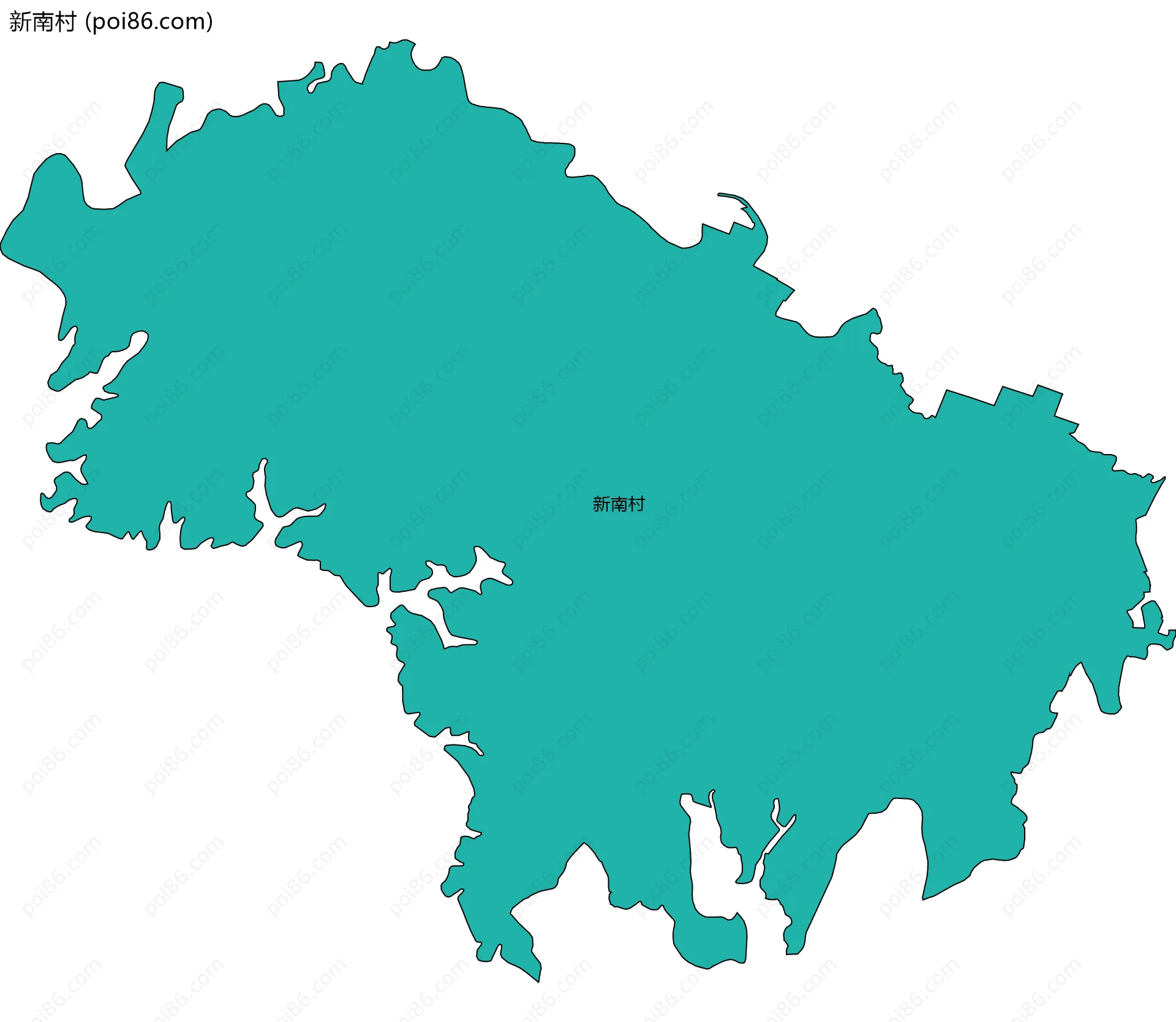 新南村边界地图