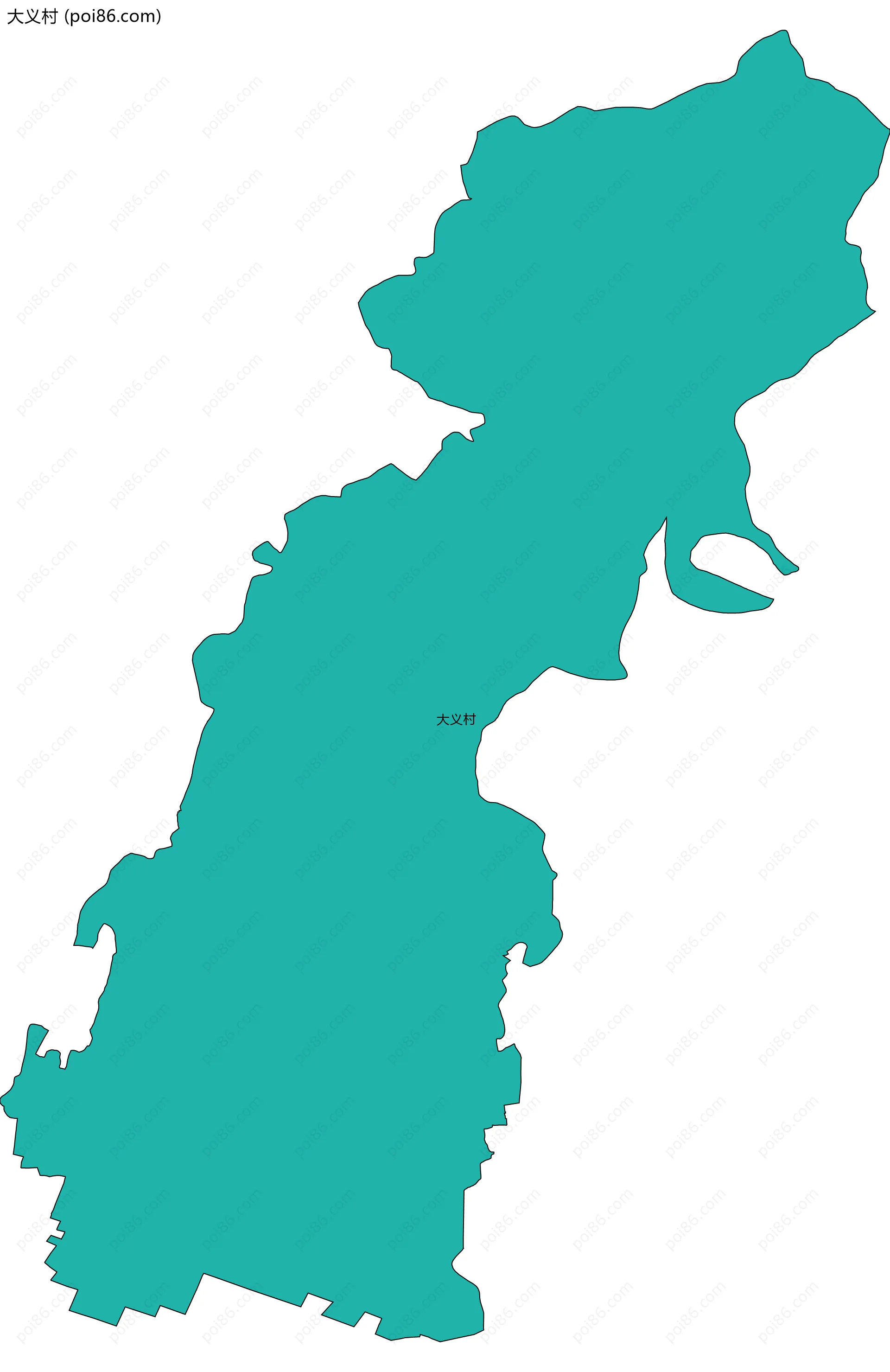 大义村边界地图