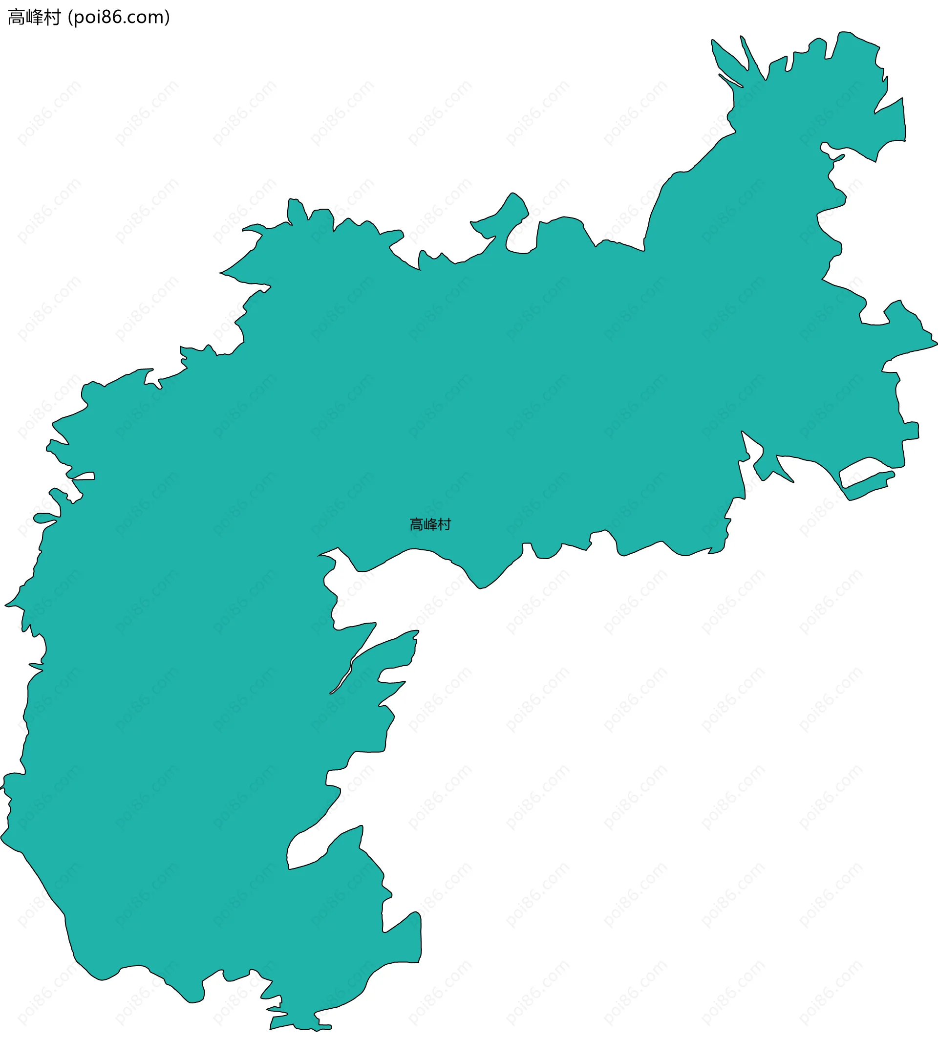 高峰村边界地图
