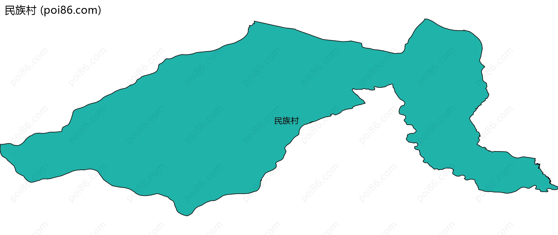 民族村边界地图