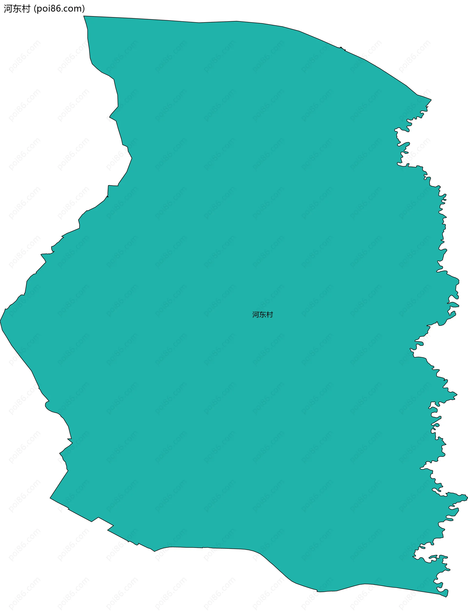 河东村边界地图