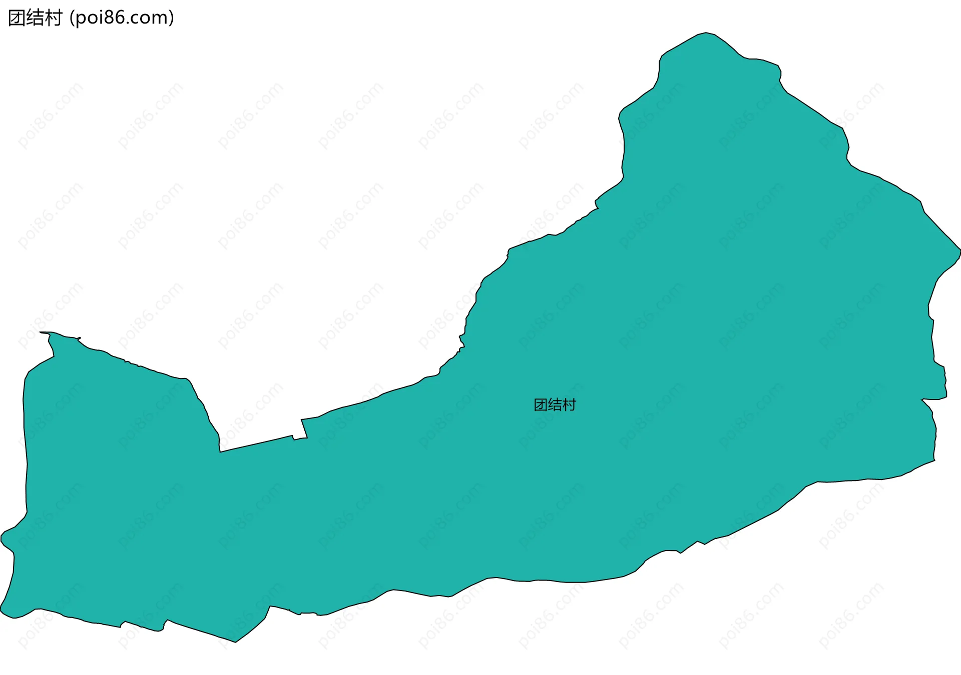 团结村边界地图