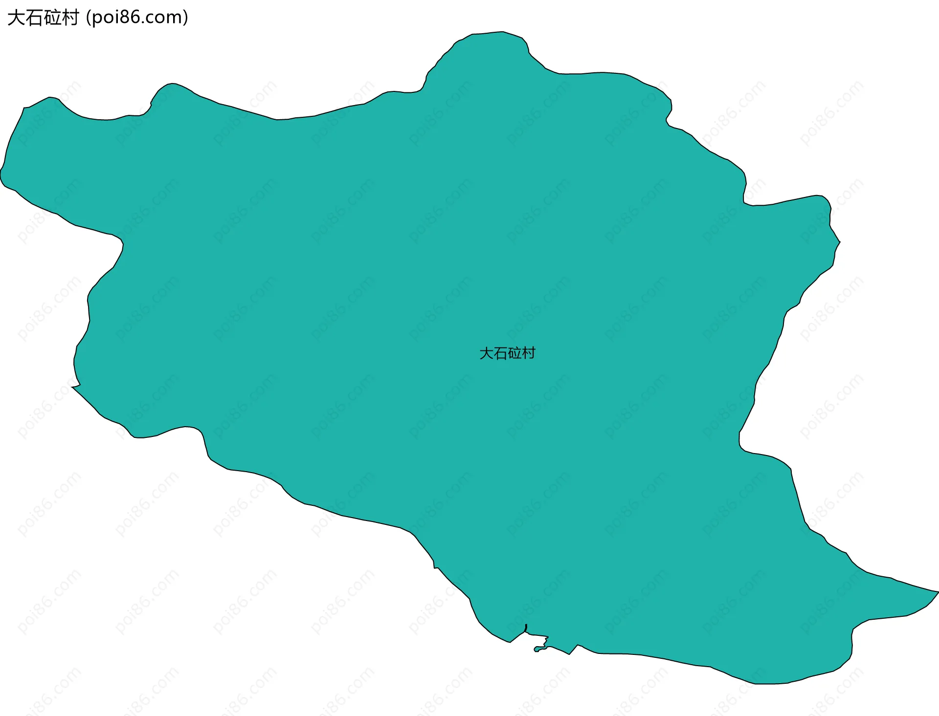大石砬村边界地图