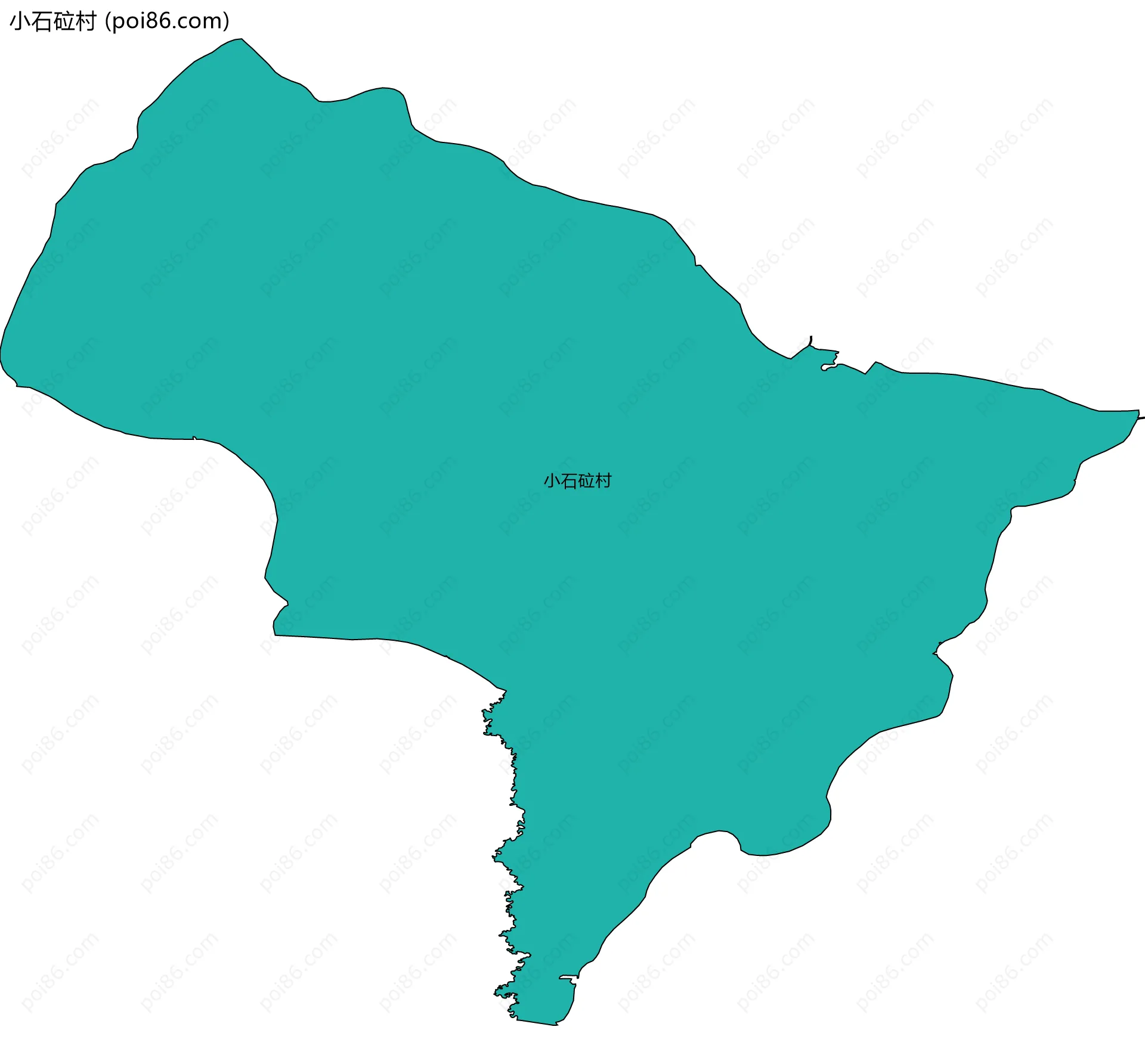 小石砬村边界地图