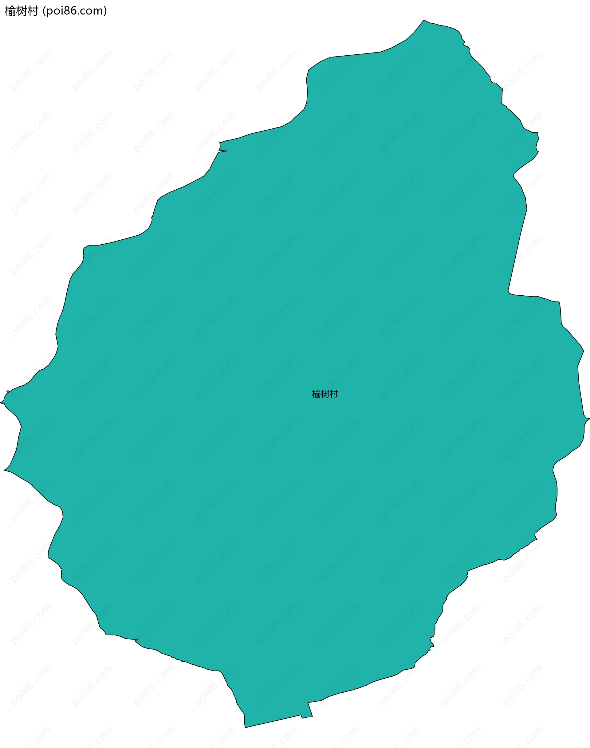 榆树村边界地图