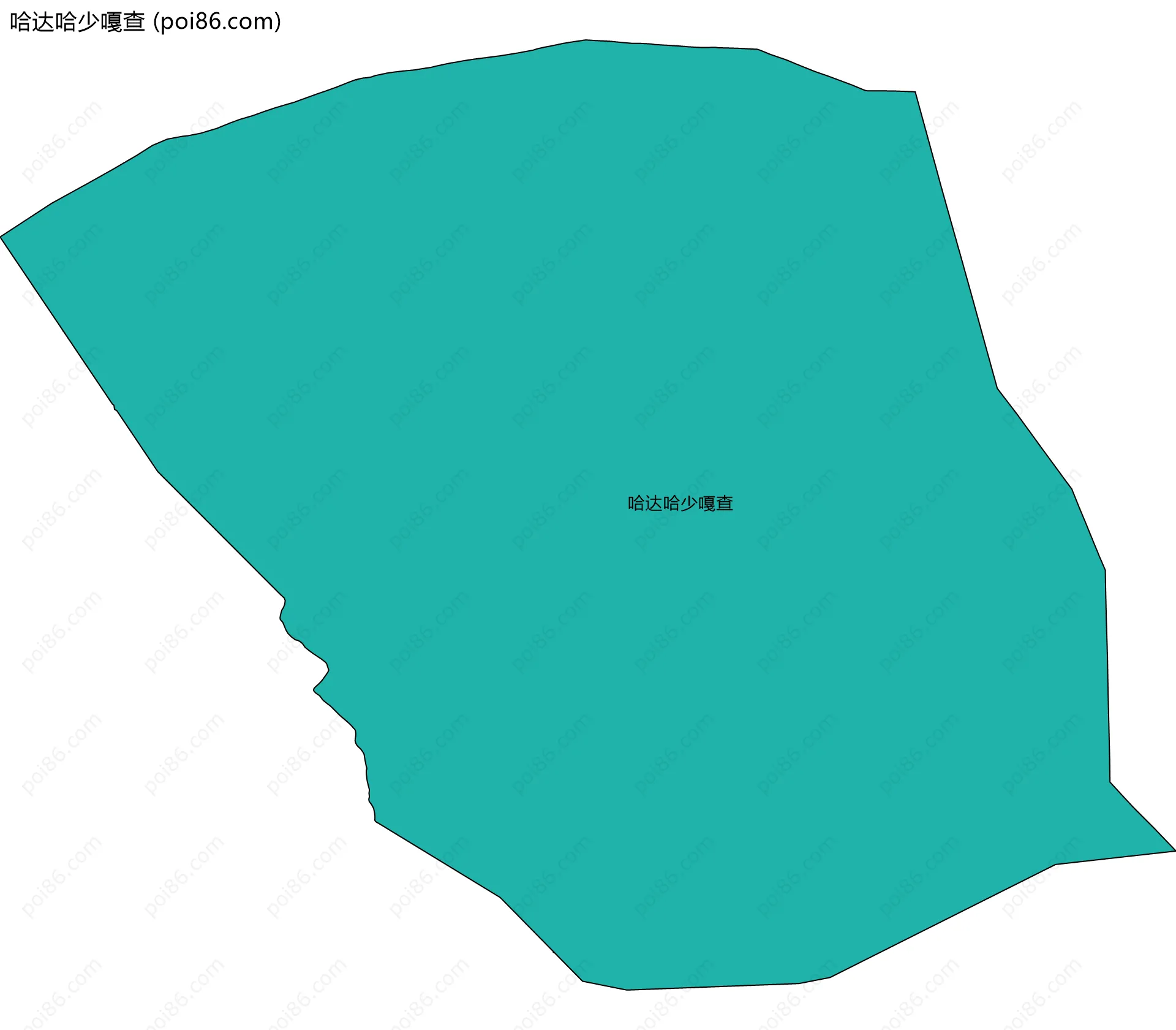 哈达哈少嘎查边界地图