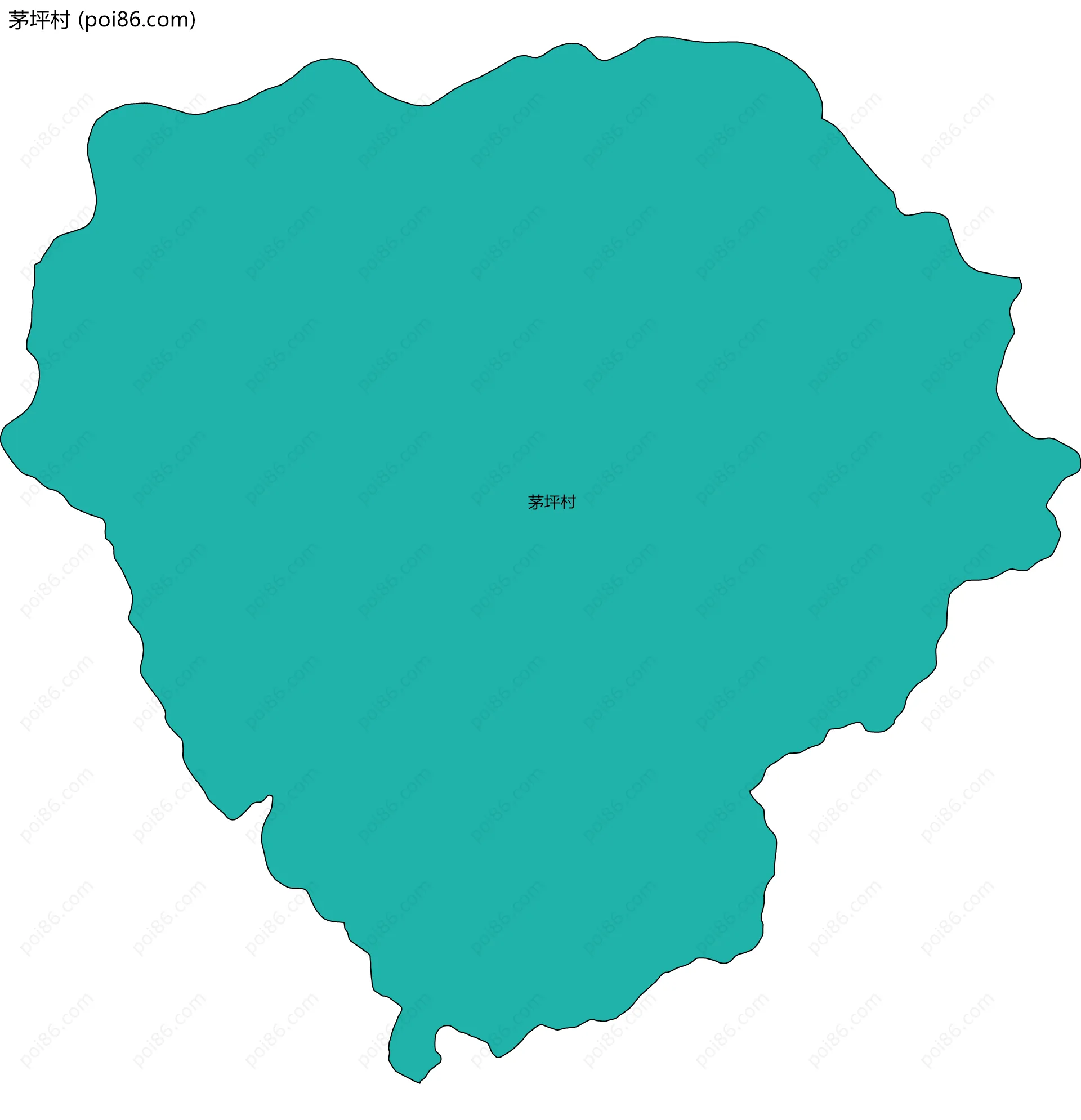 茅坪村边界地图