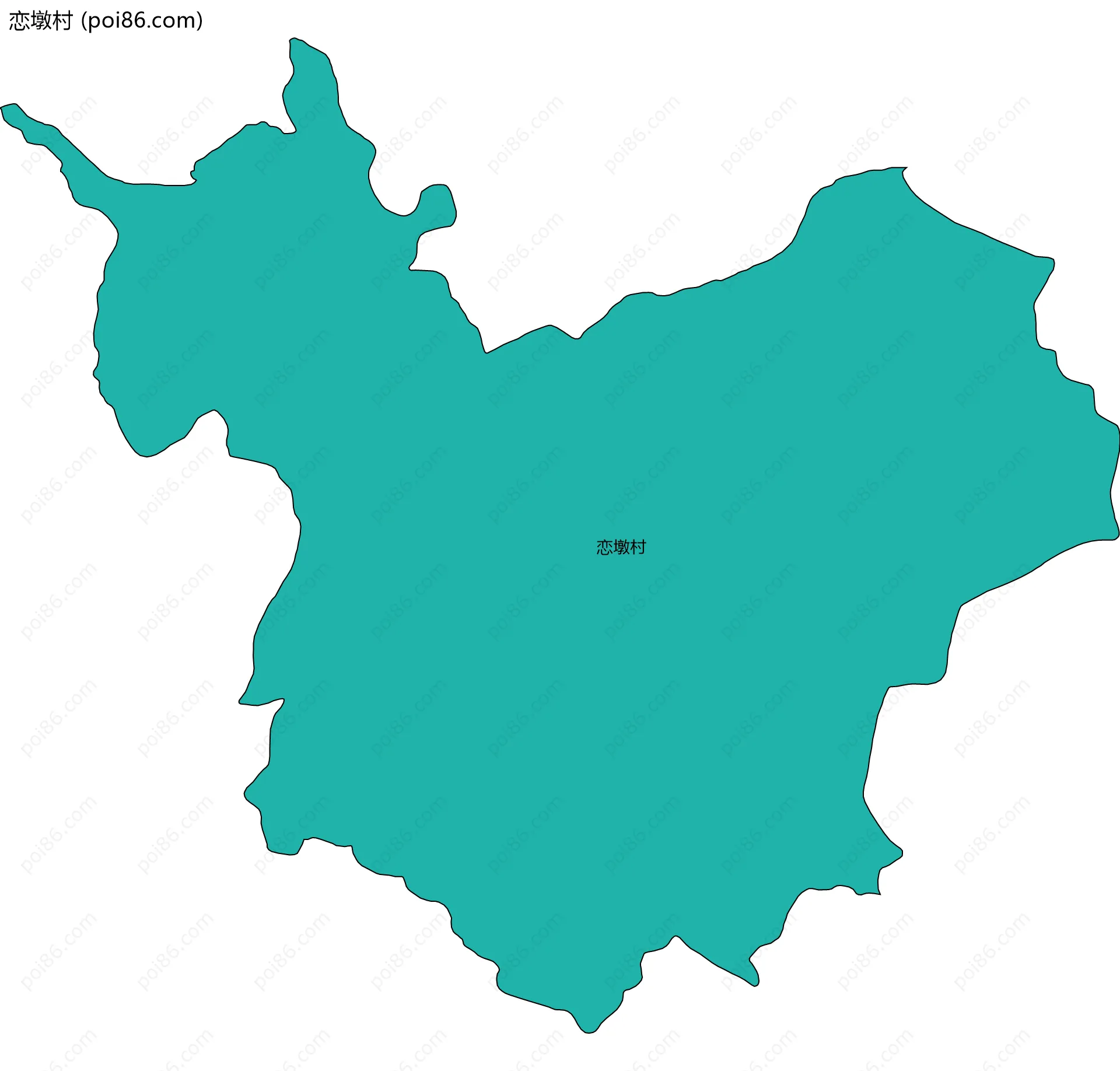 恋墩村边界地图