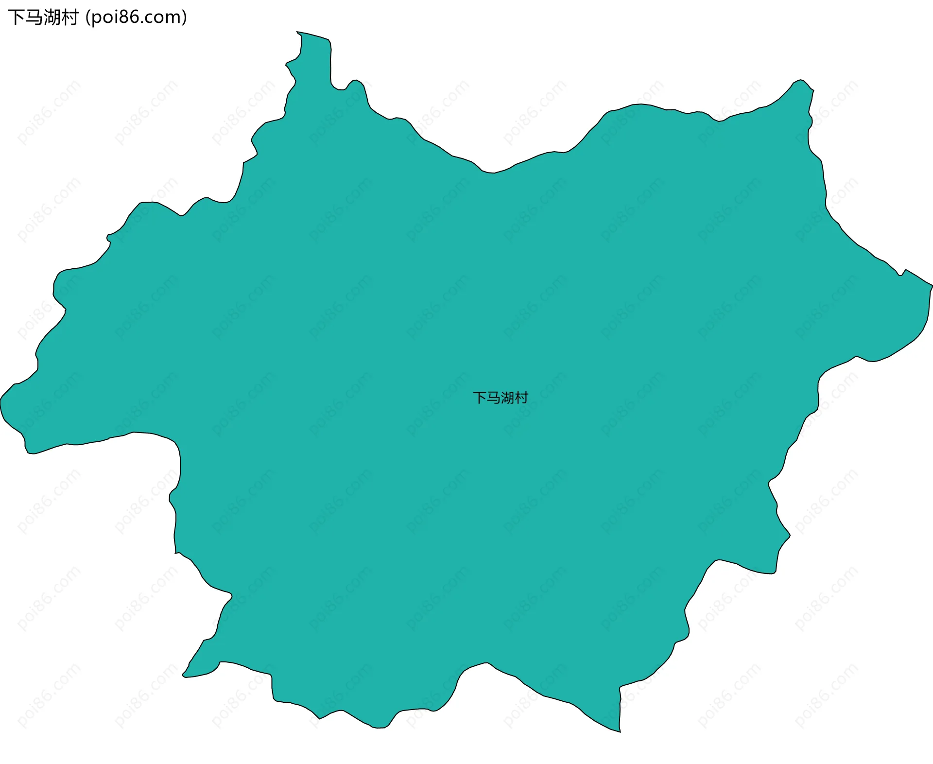 下马湖村边界地图