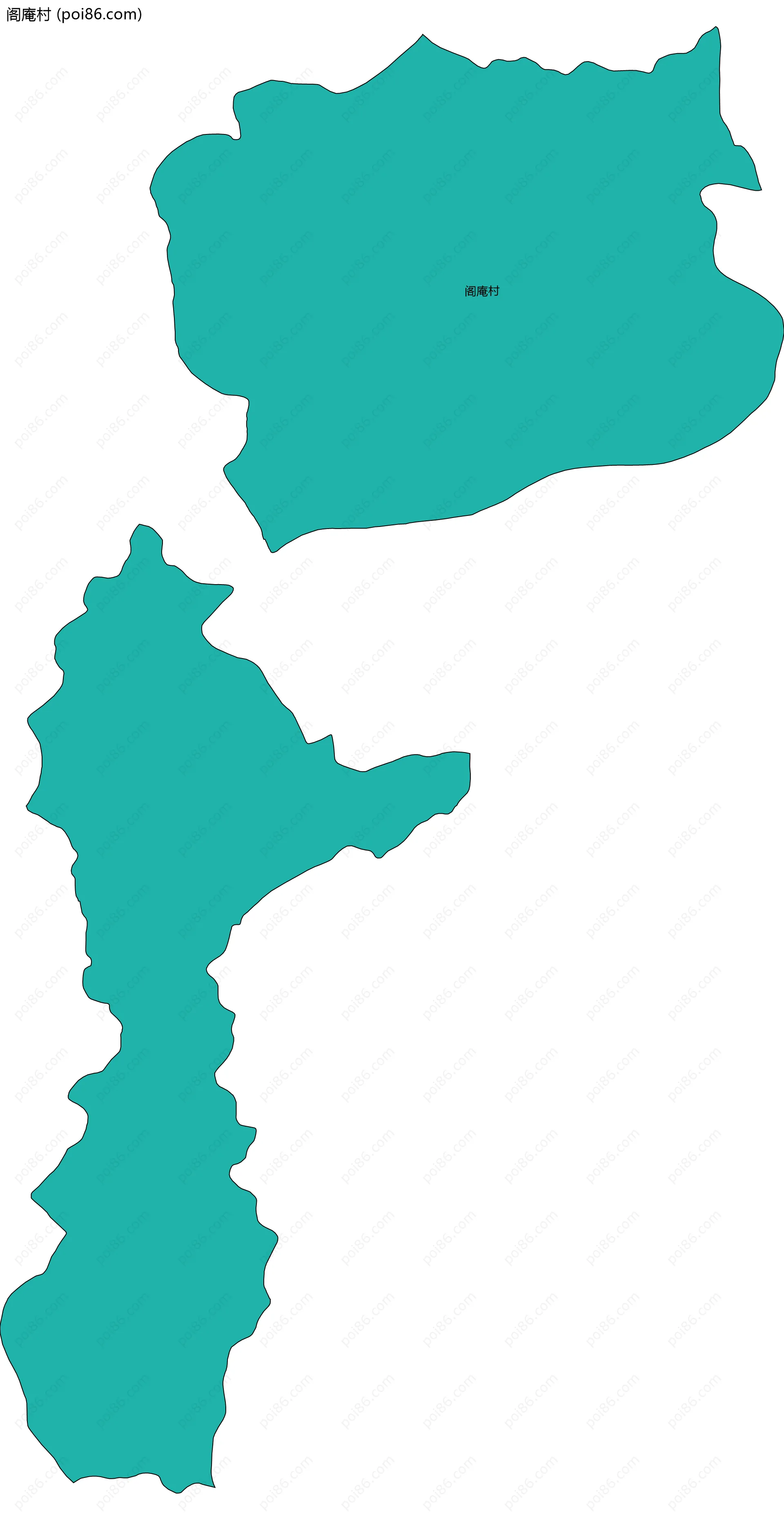 阁庵村边界地图