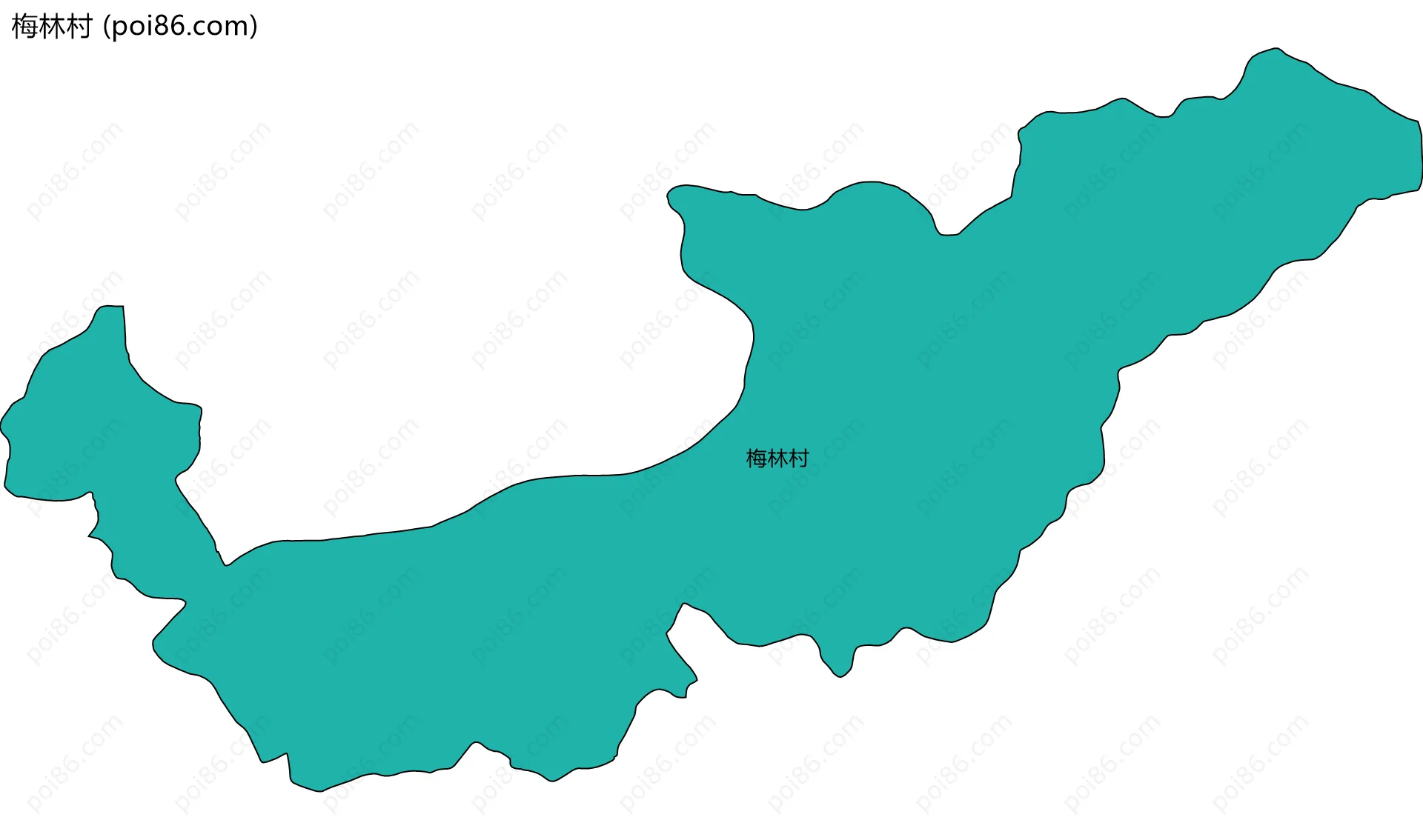 梅林村边界地图