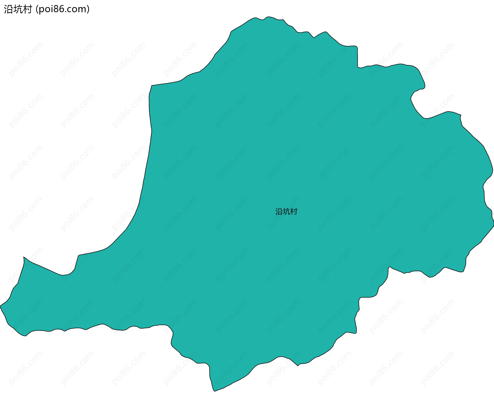 沿坑村边界地图