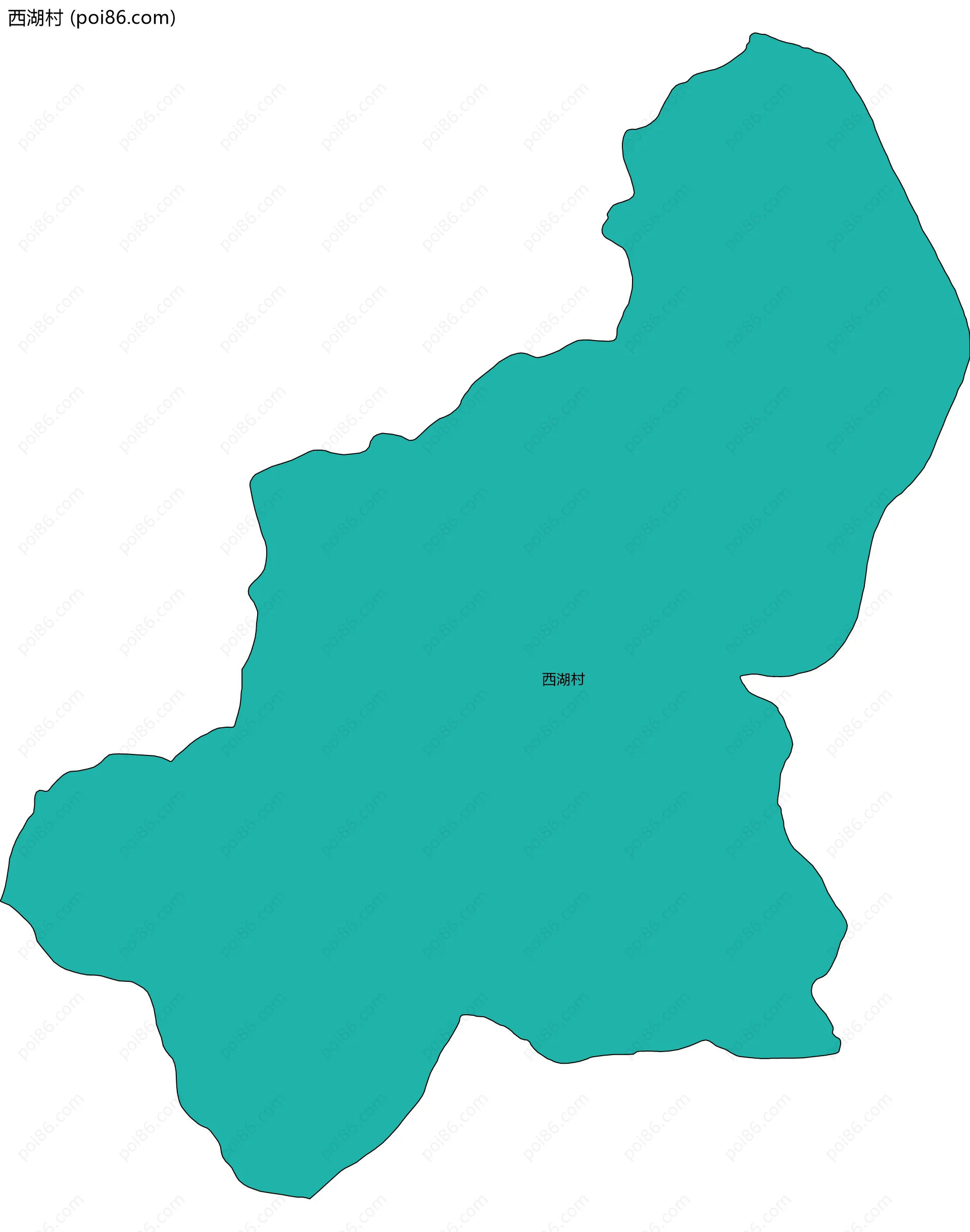 西湖村边界地图