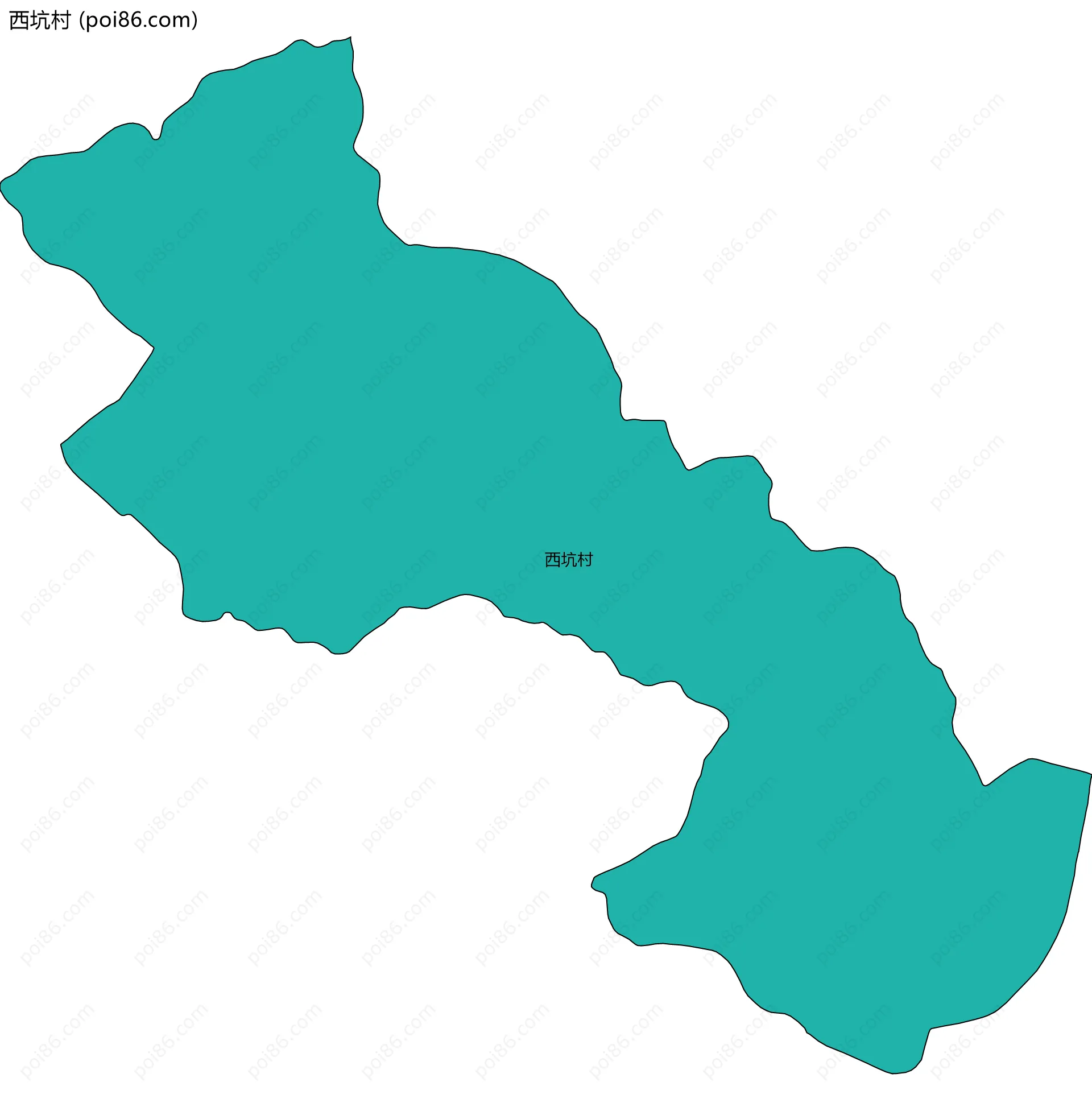 西坑村边界地图