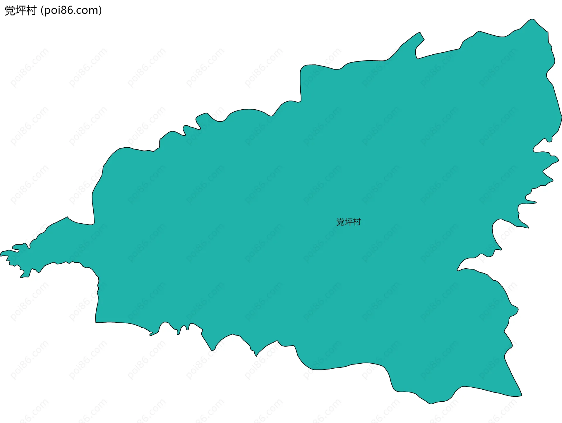 党坪村边界地图