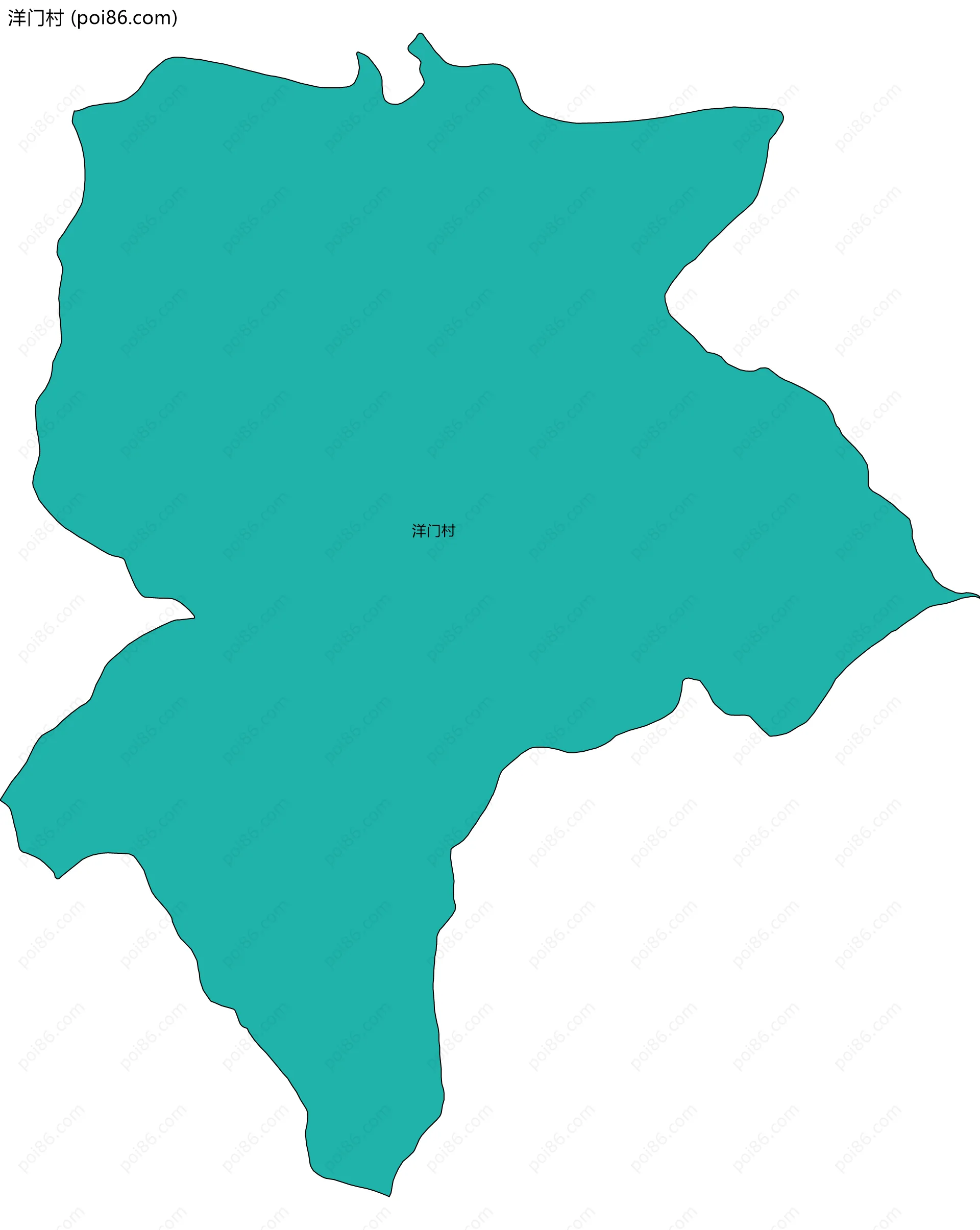 洋门村边界地图