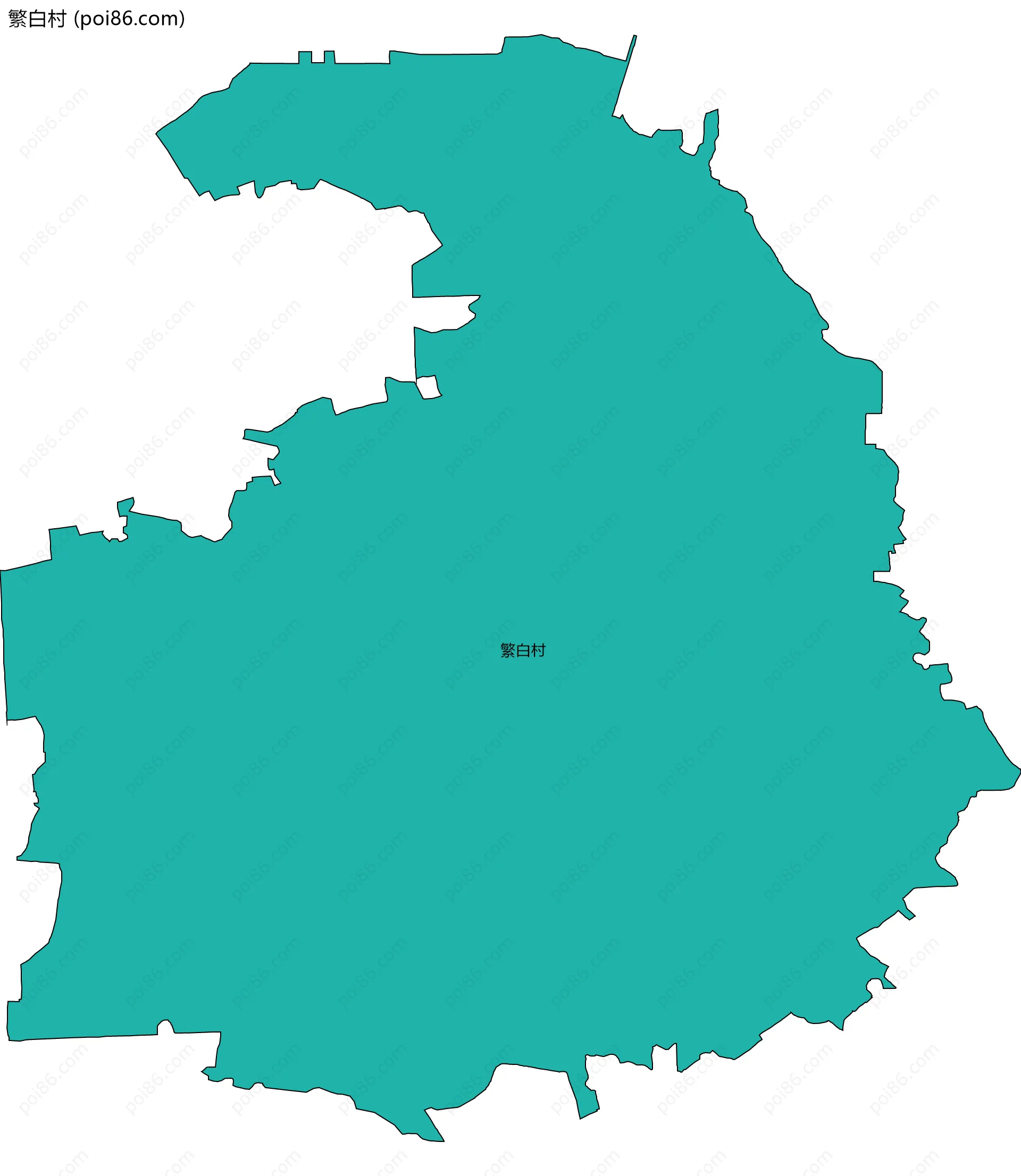 繁白村边界地图