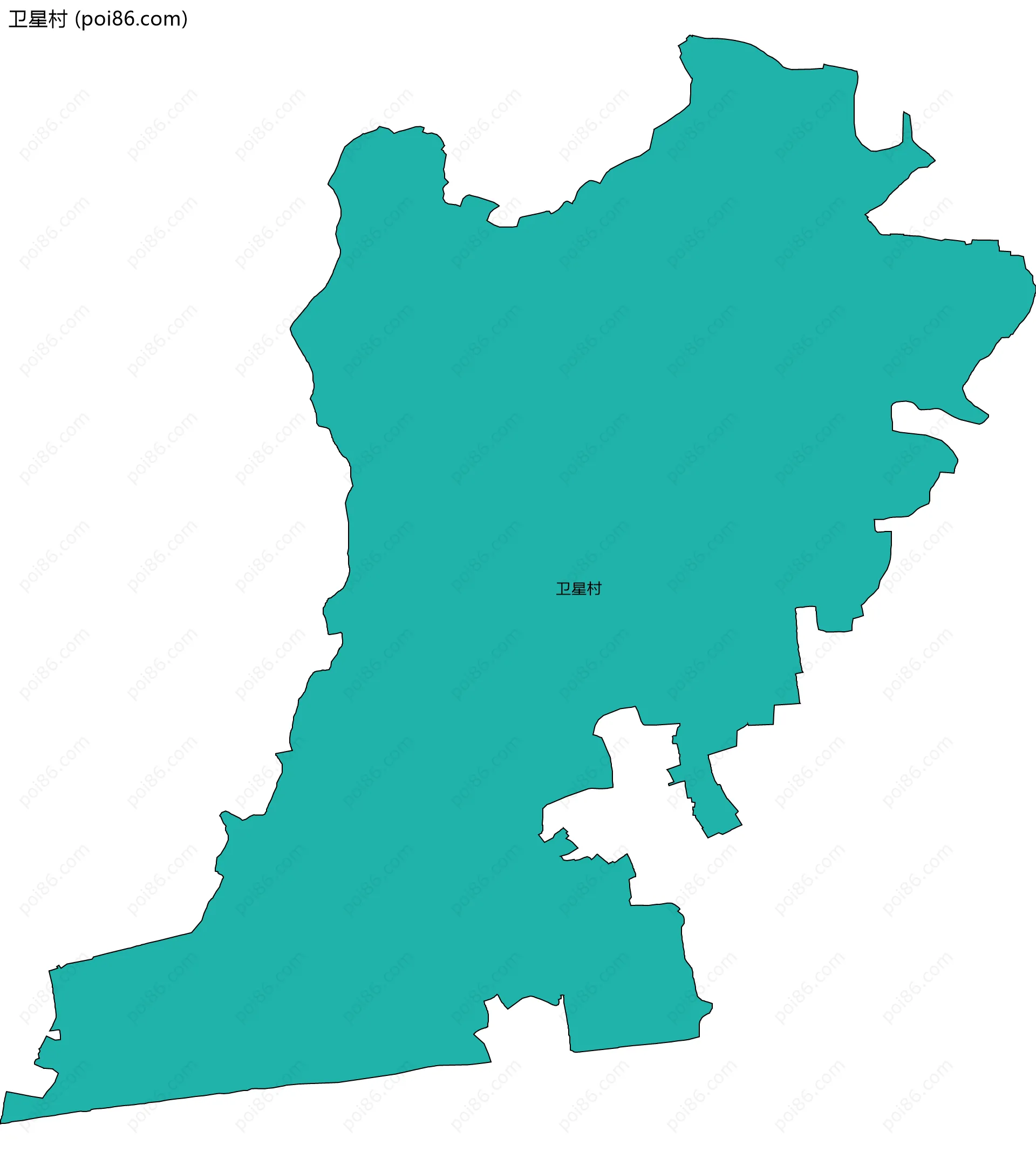 卫星村边界地图