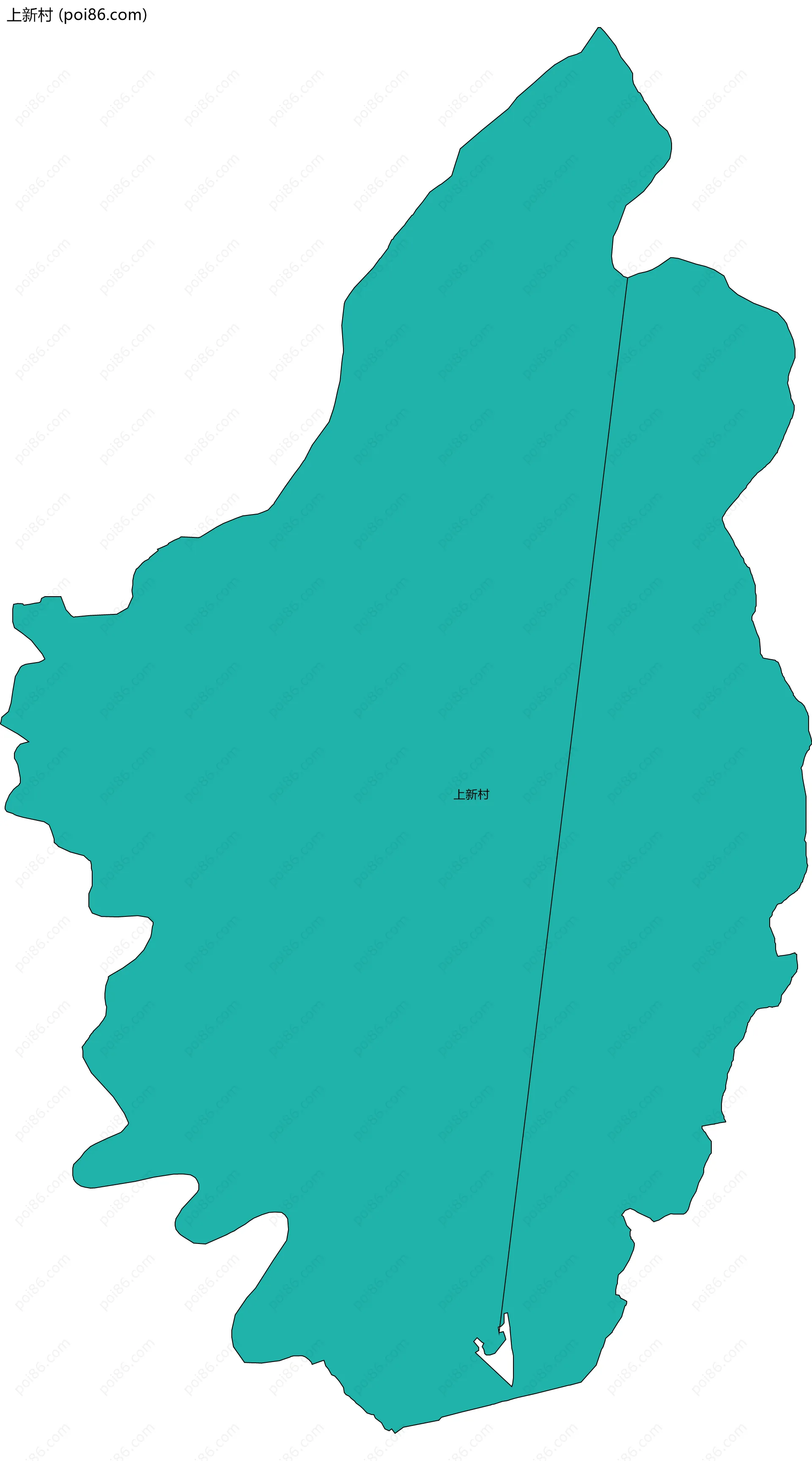 上新村边界地图