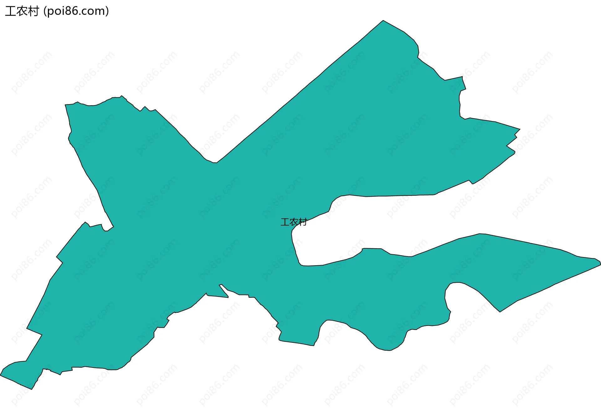 工农村边界地图