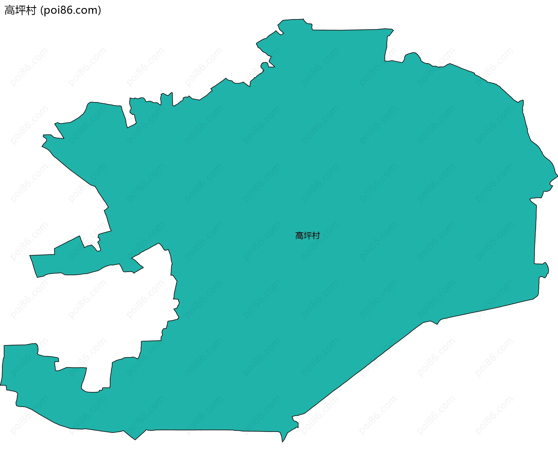 高坪村边界地图