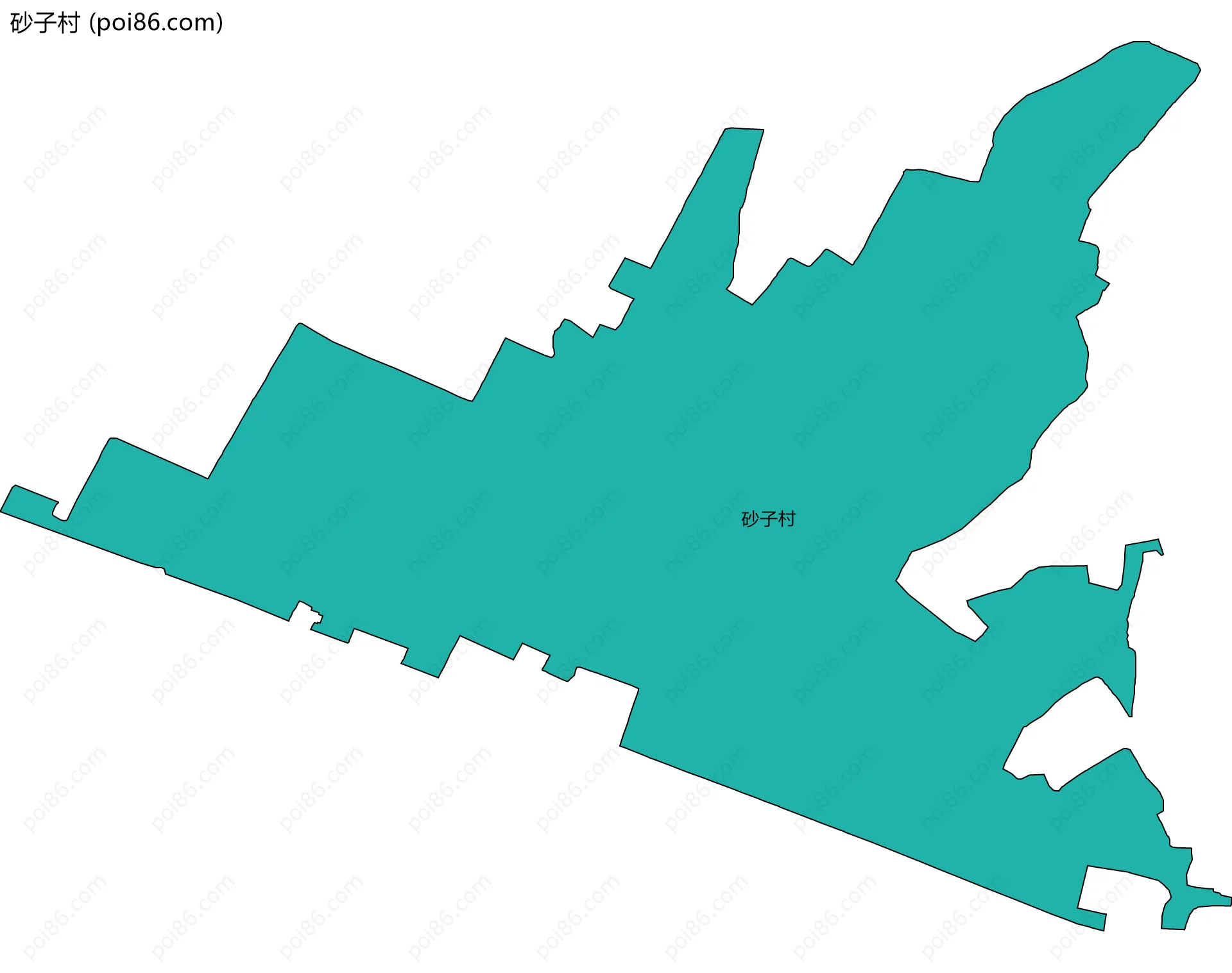 砂子村边界地图