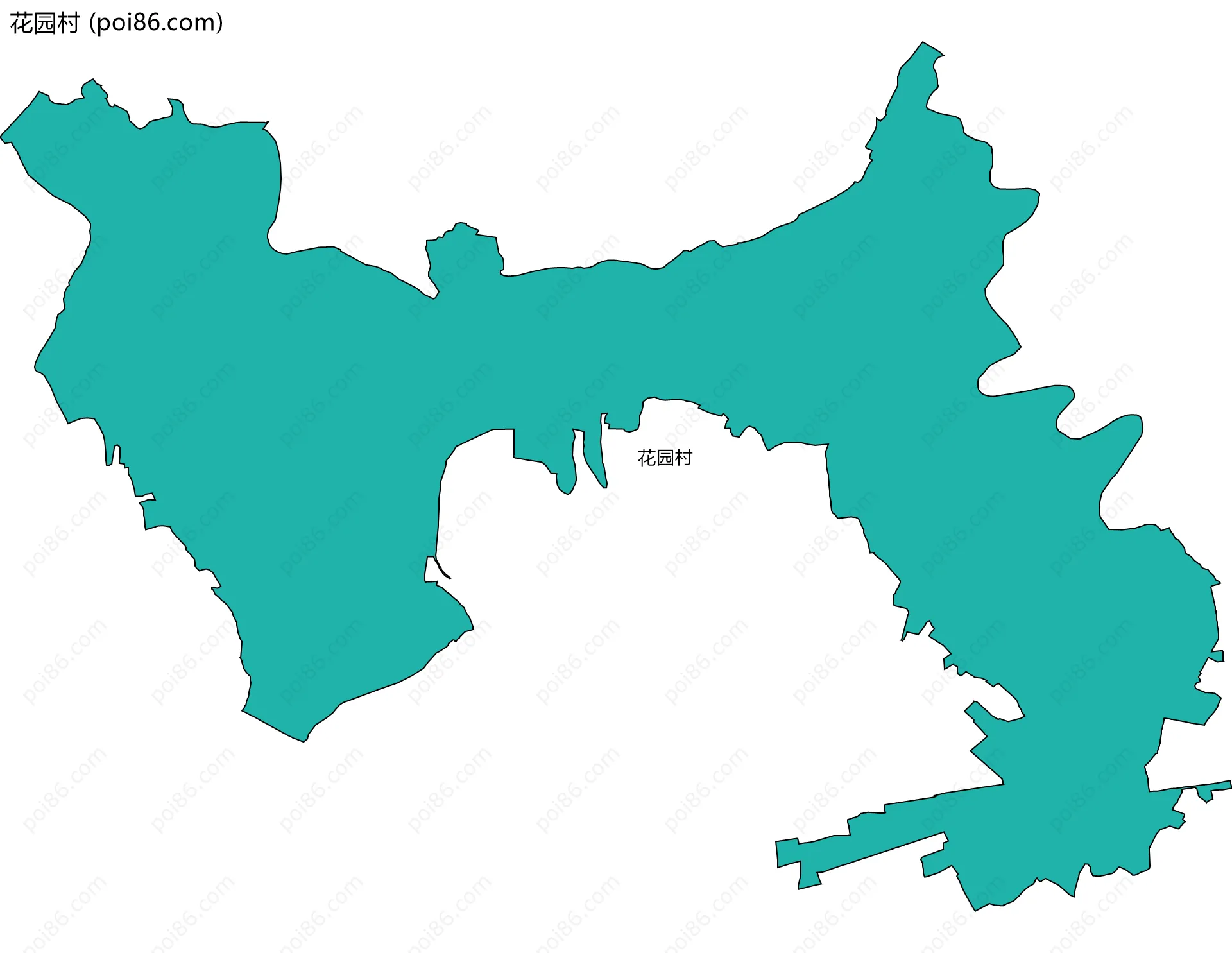 花园村边界地图