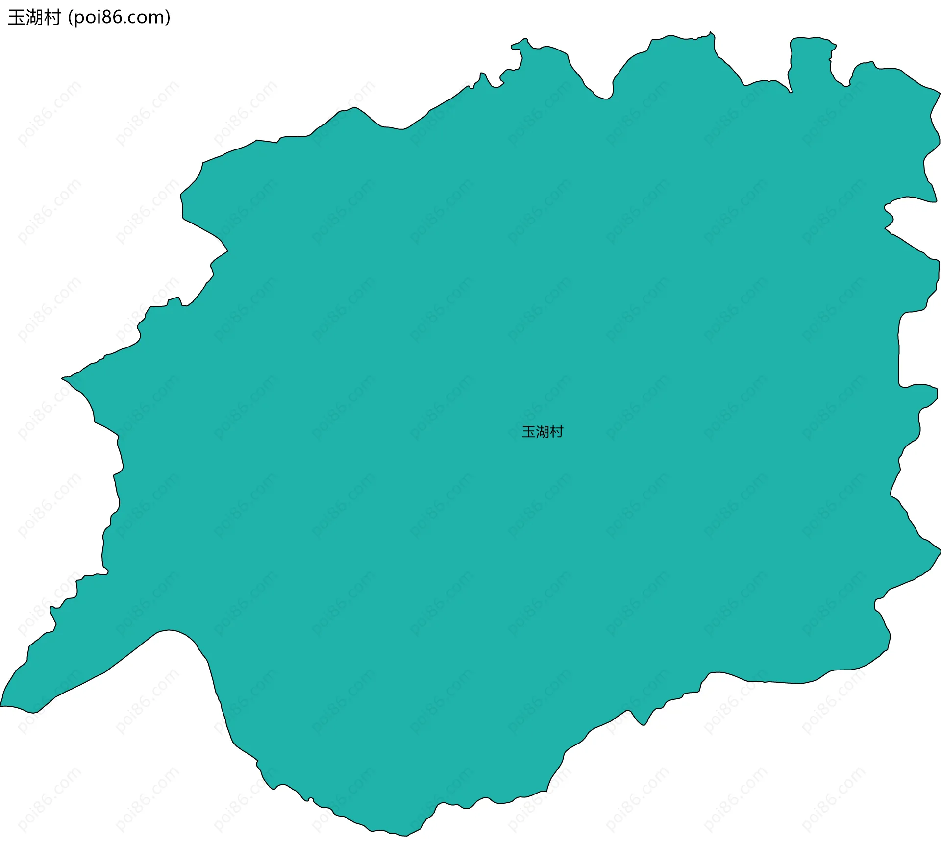 玉湖村边界地图