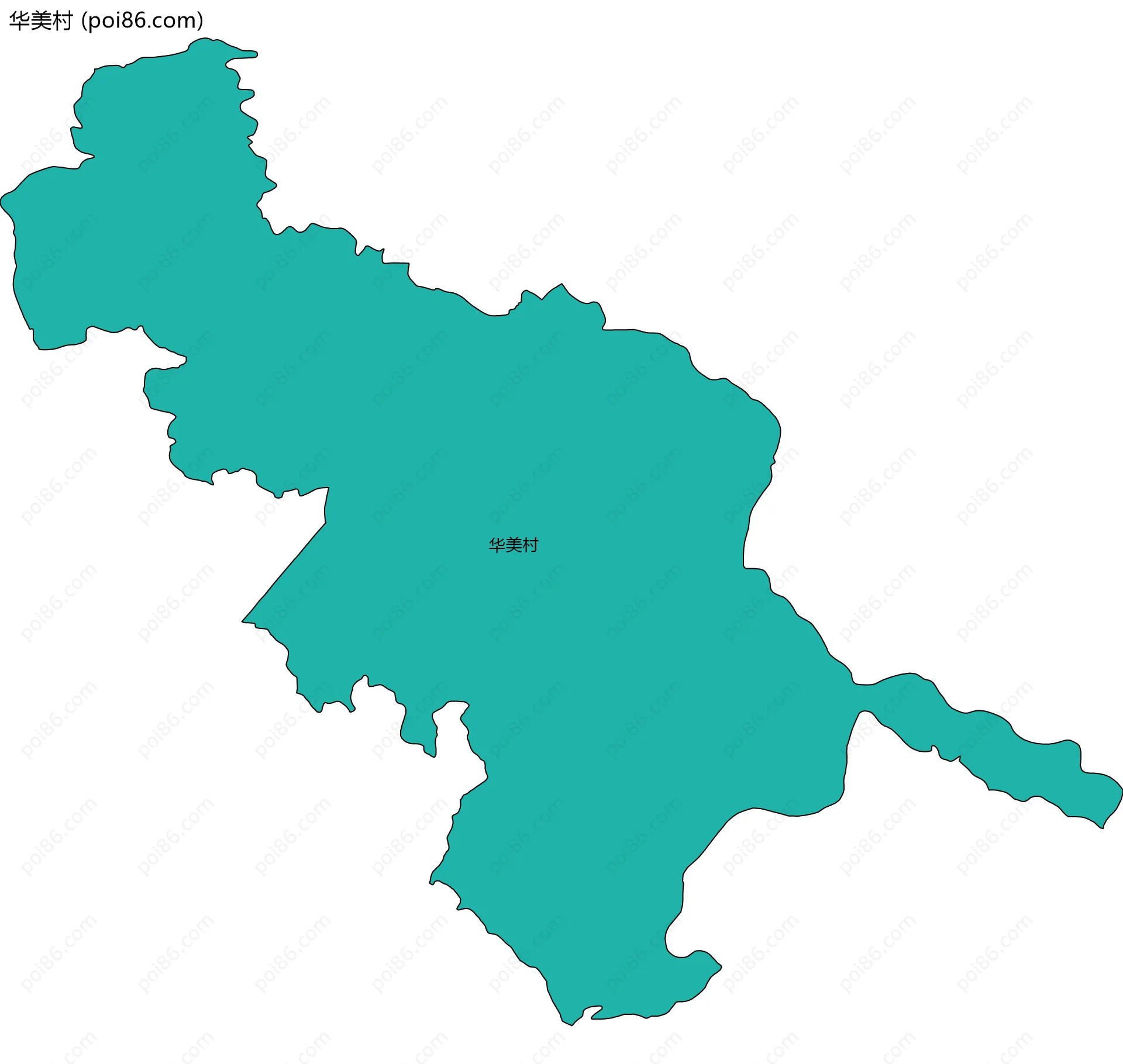 华美村边界地图