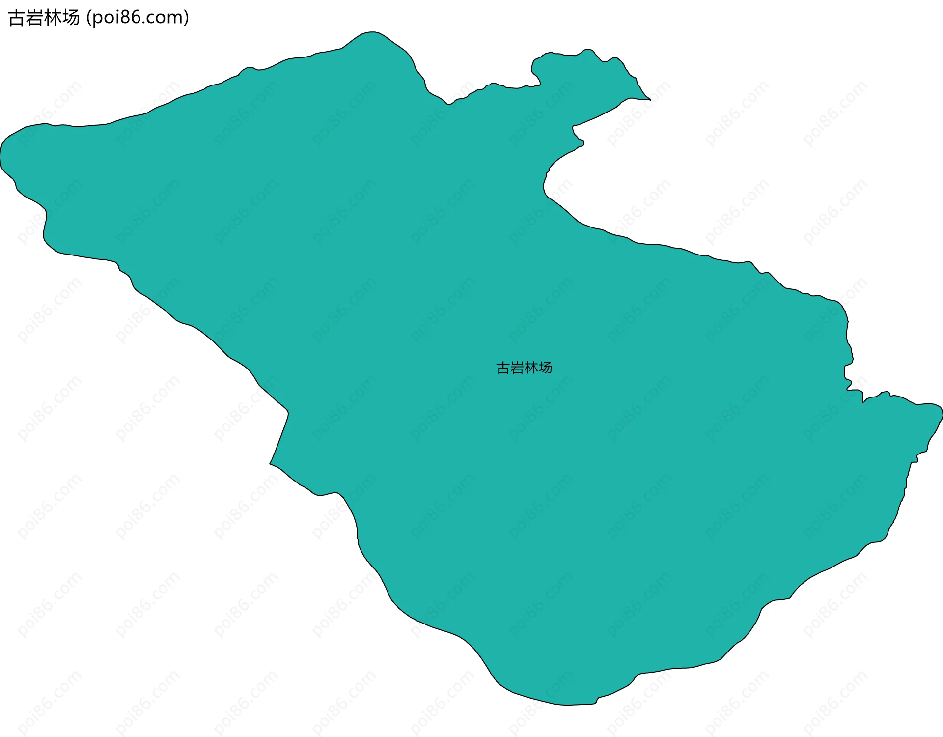 古岩林场边界地图