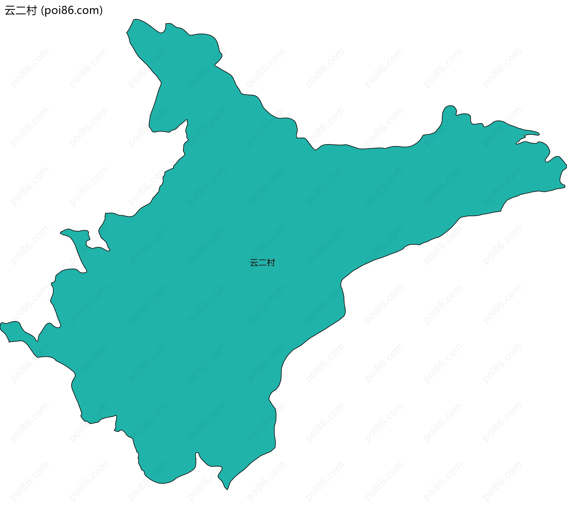 云二村边界地图