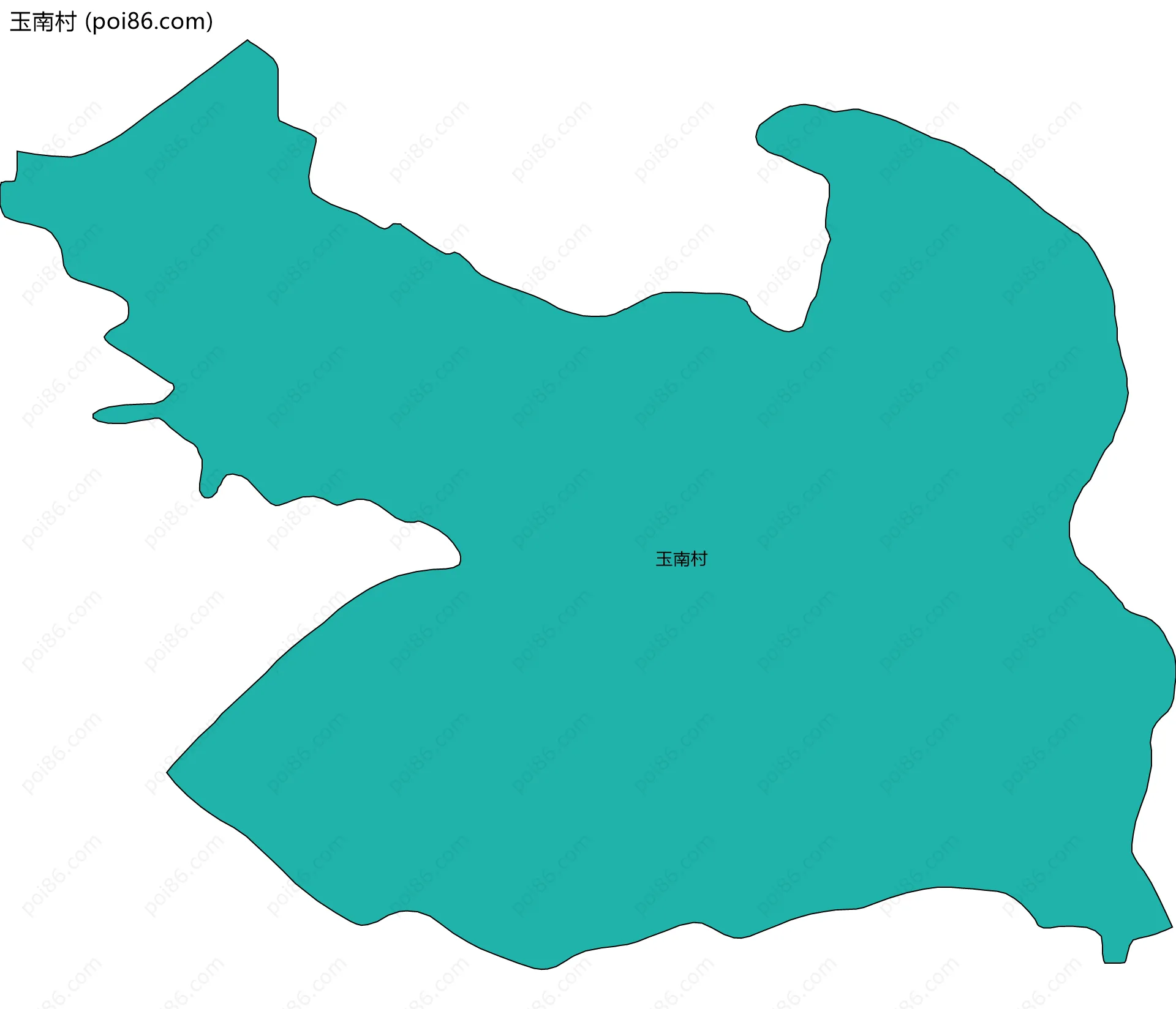 玉南村边界地图