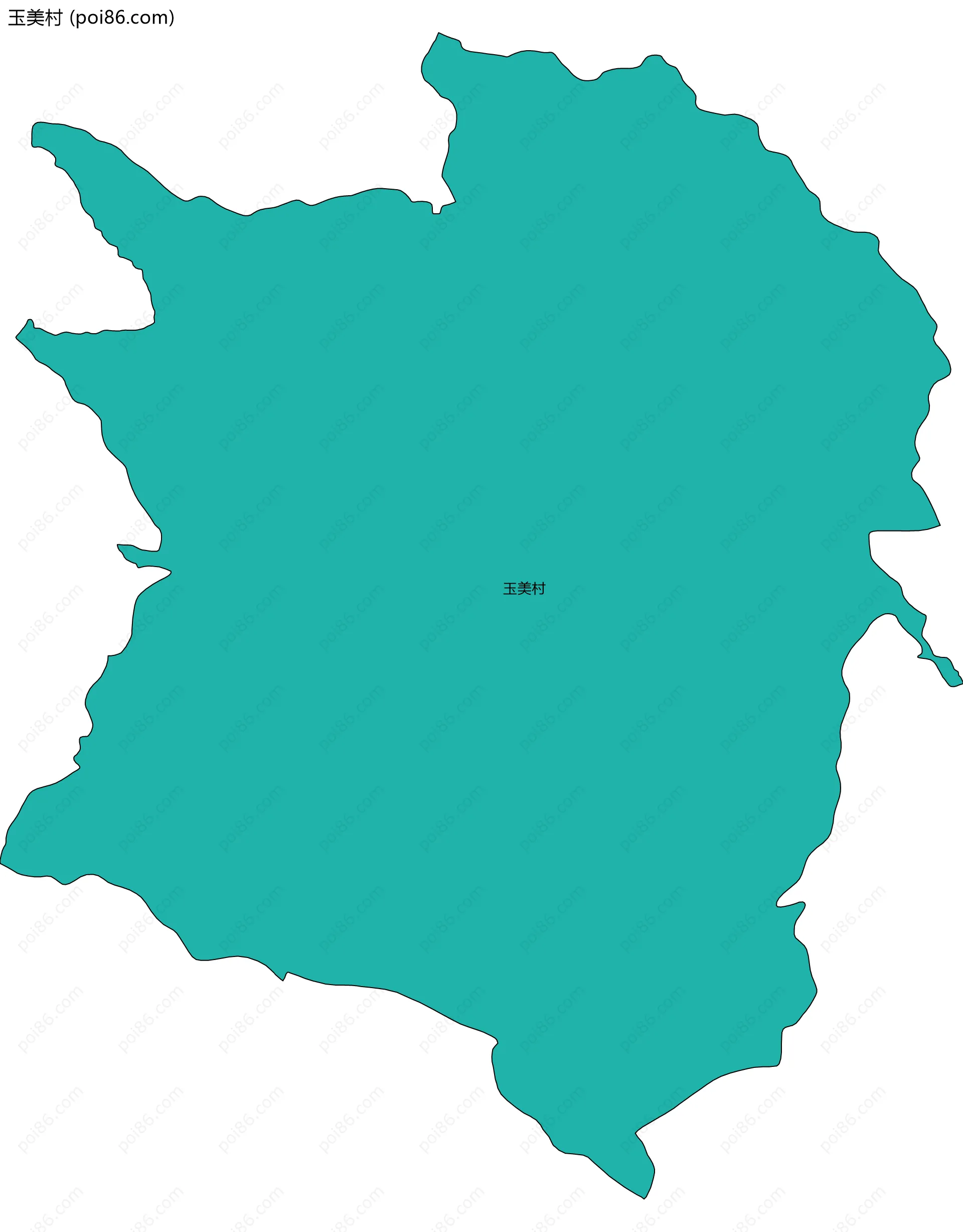 玉美村边界地图