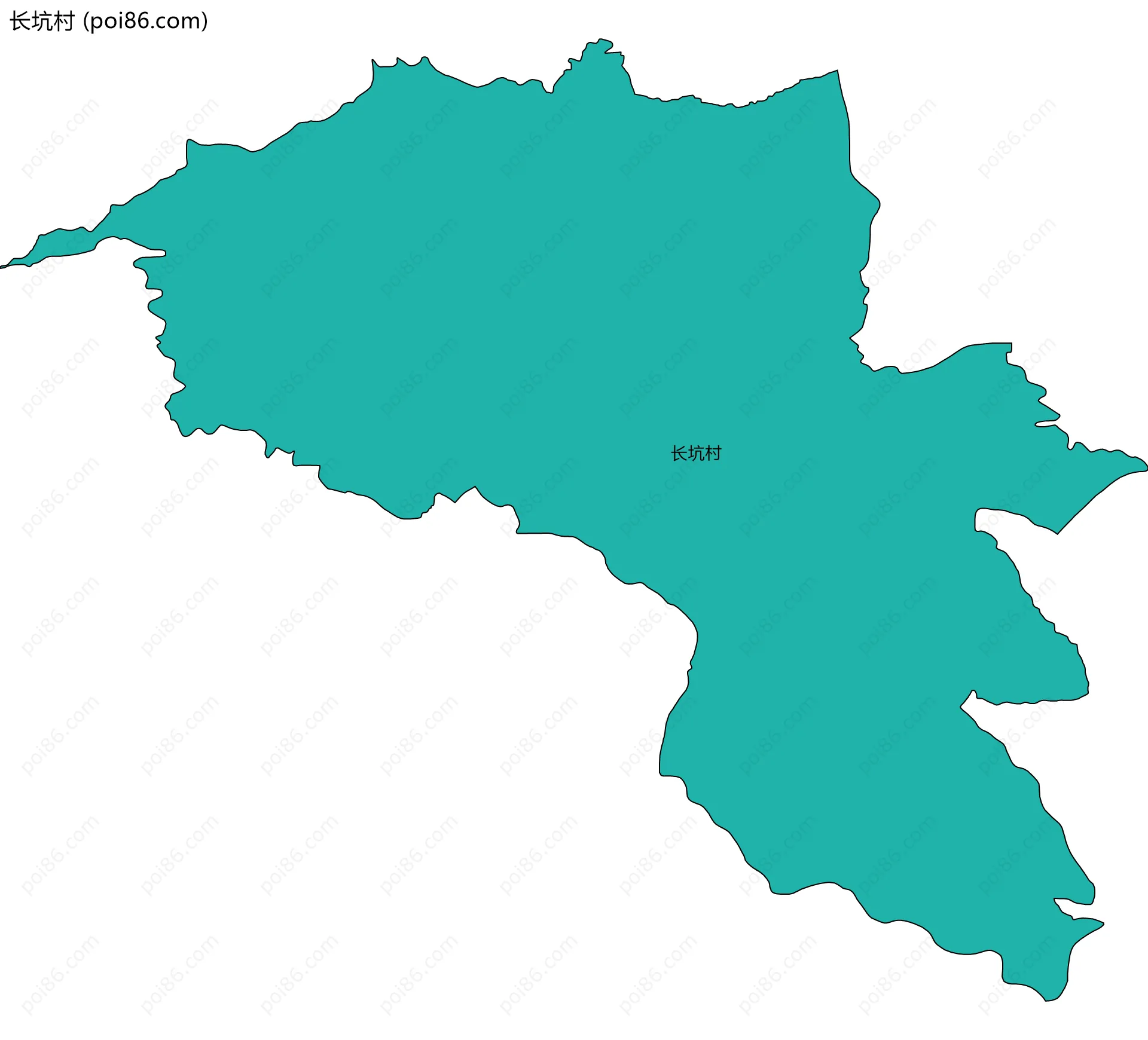 长坑村边界地图
