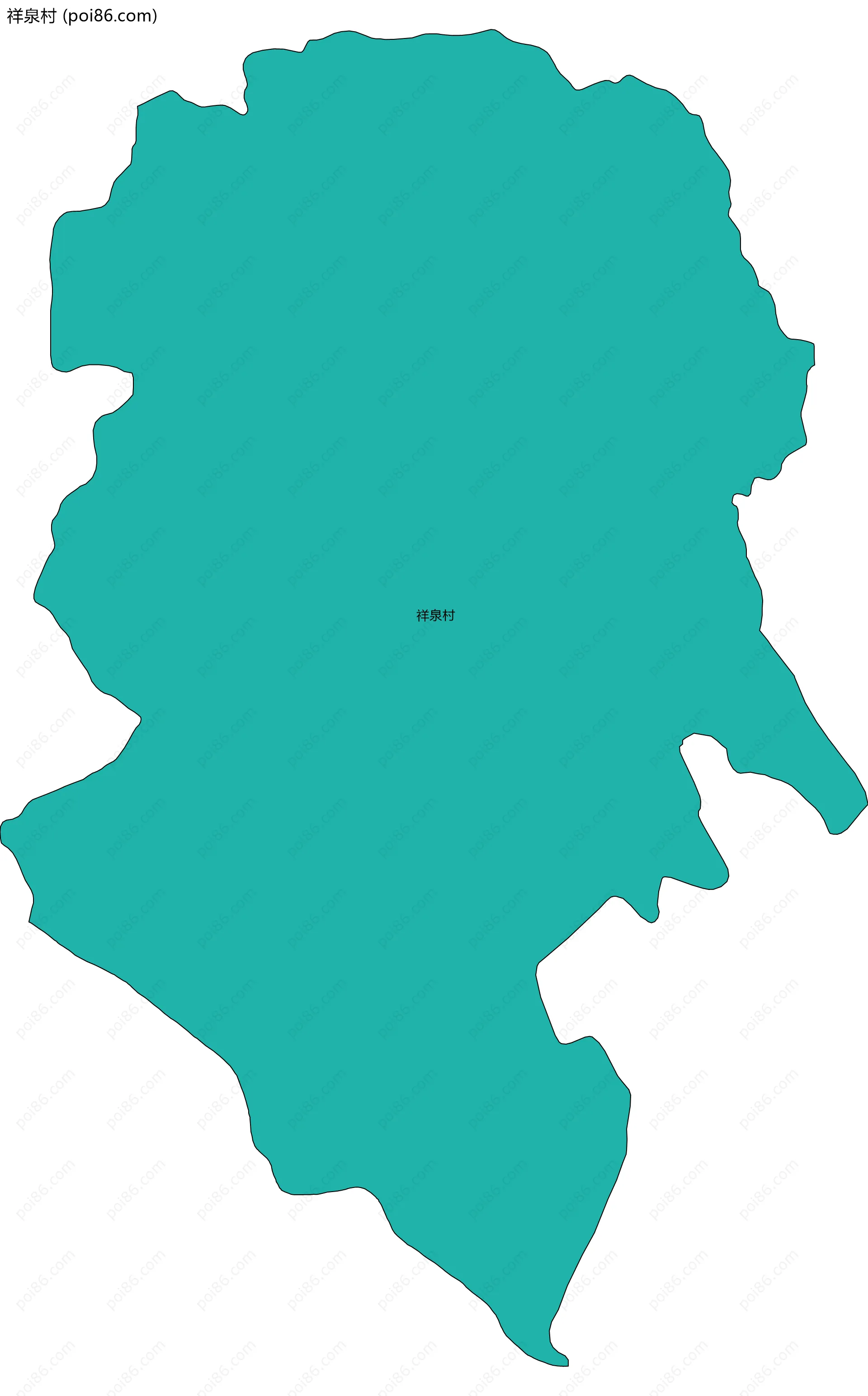 祥泉村边界地图