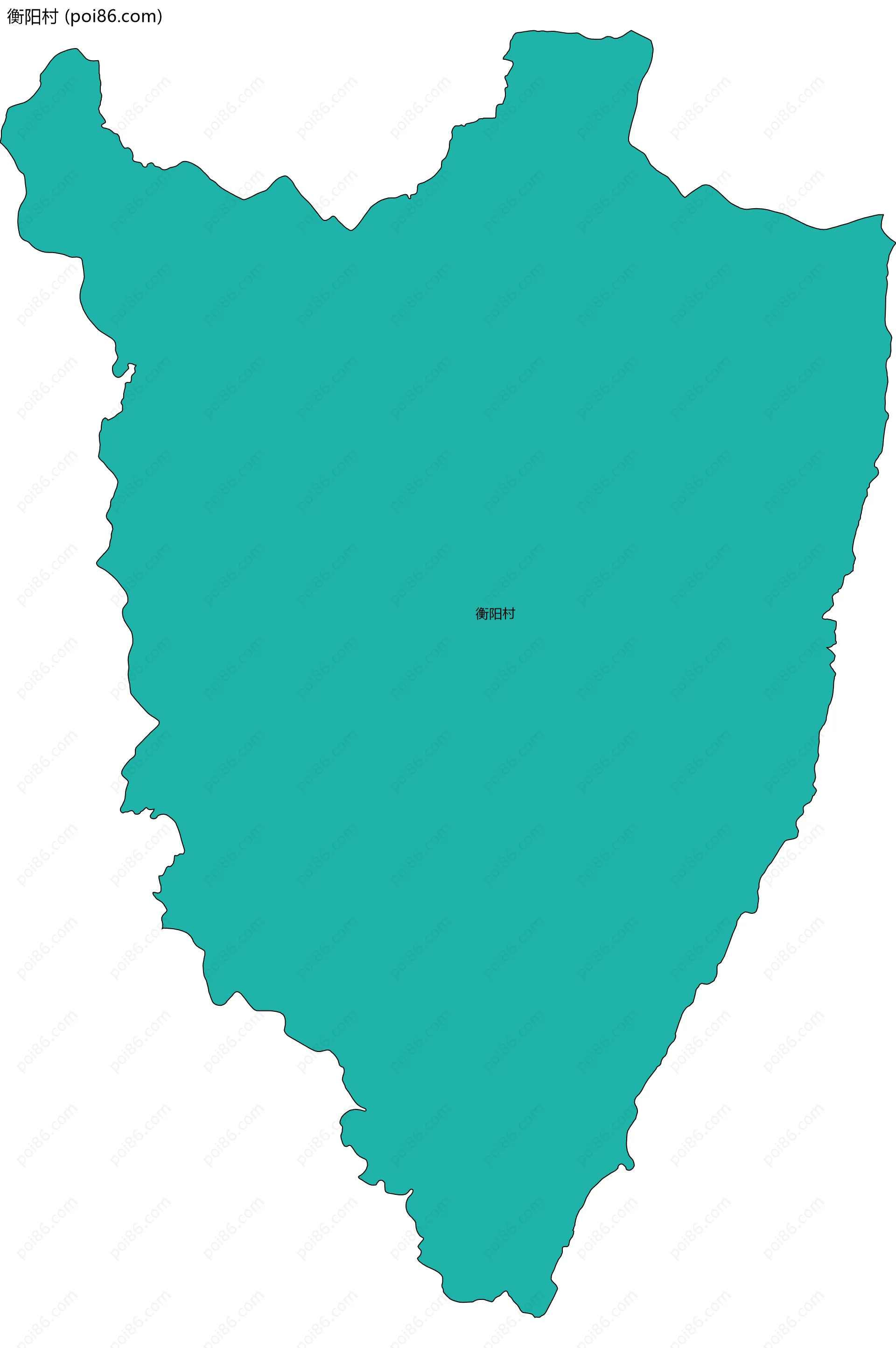 衡阳村边界地图