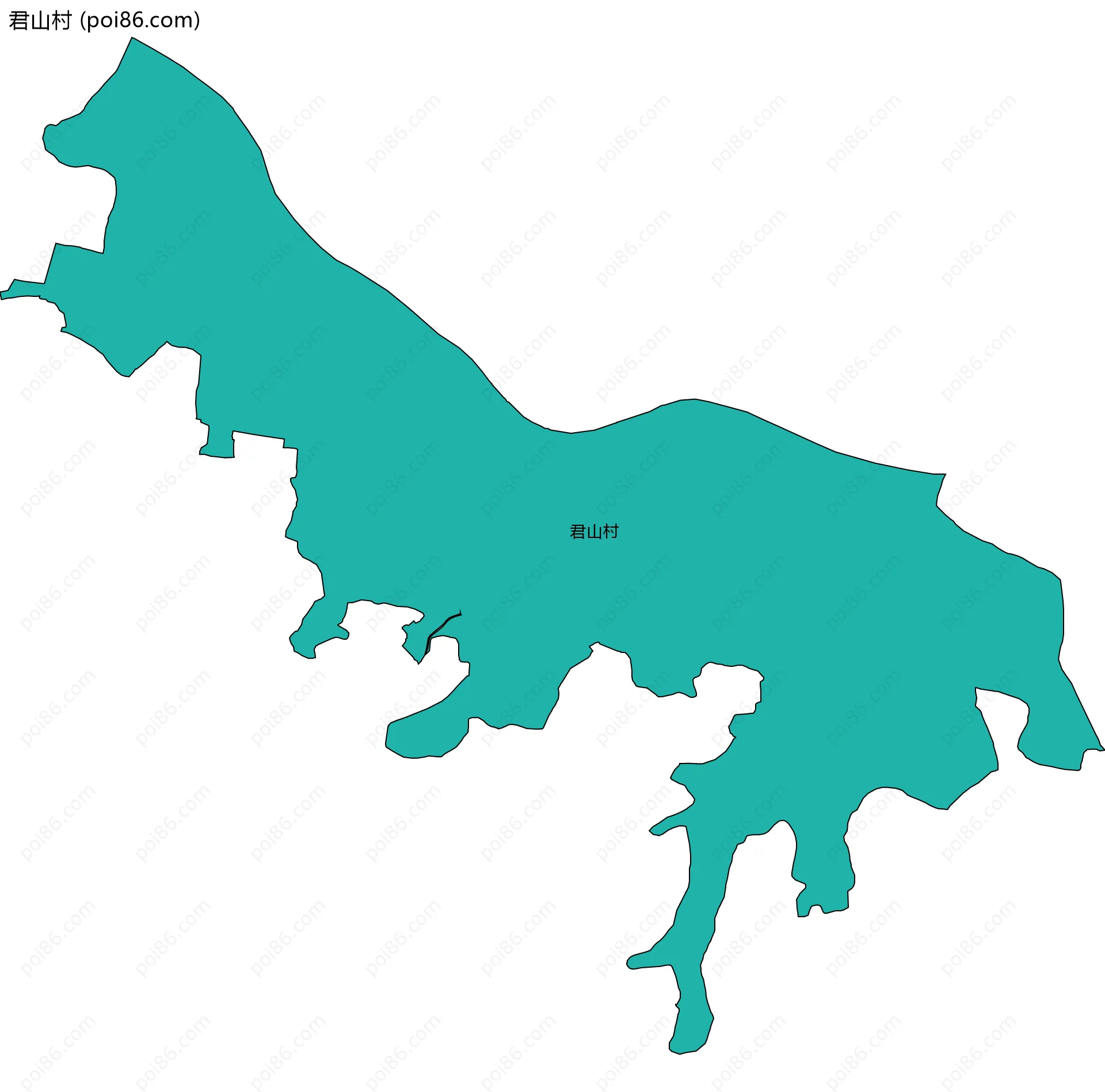 君山村边界地图