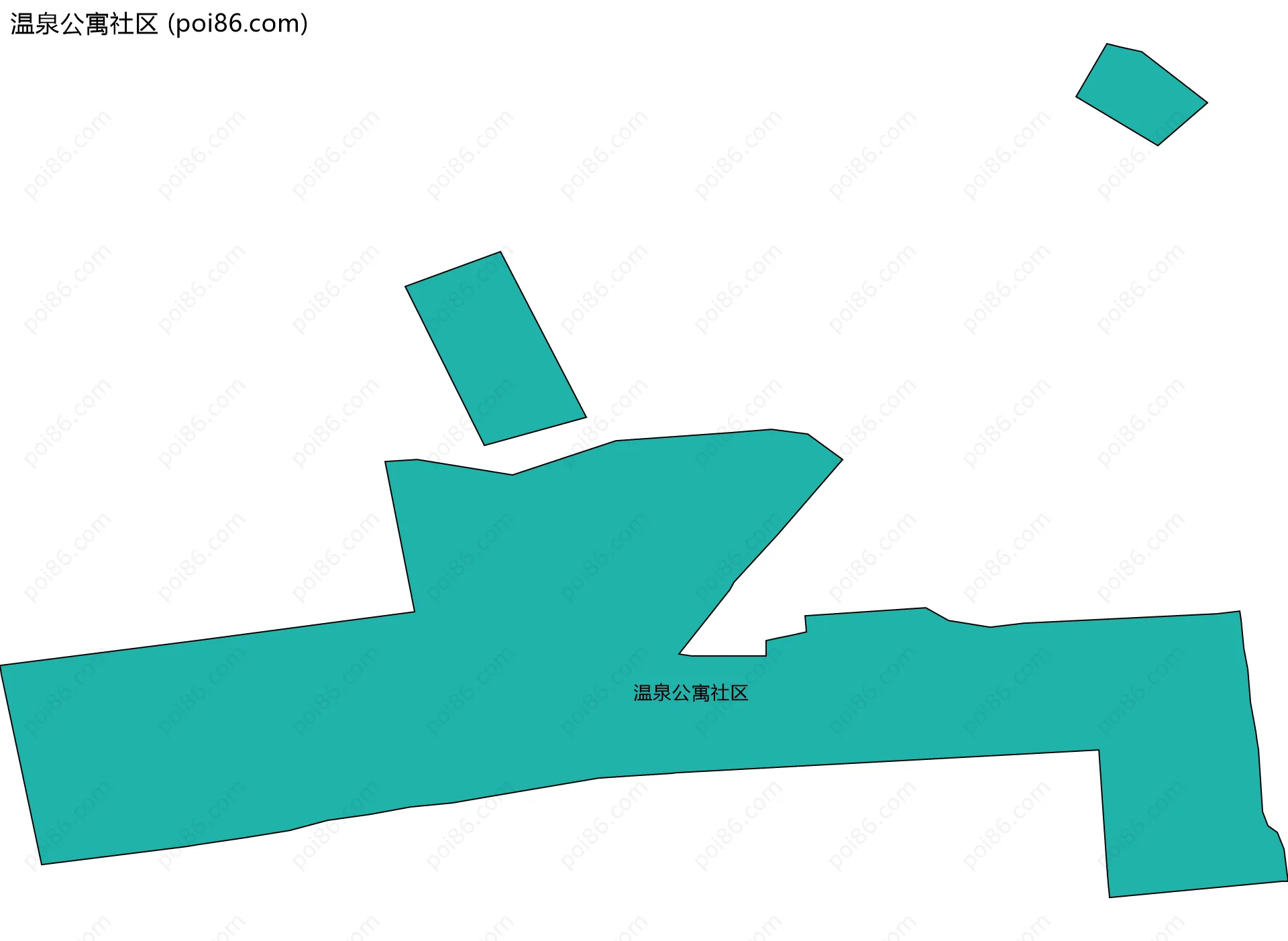 温泉公寓社区边界地图