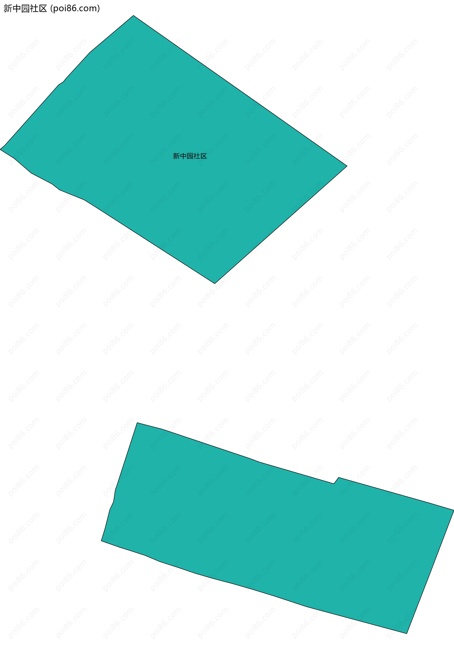 新中园社区边界地图