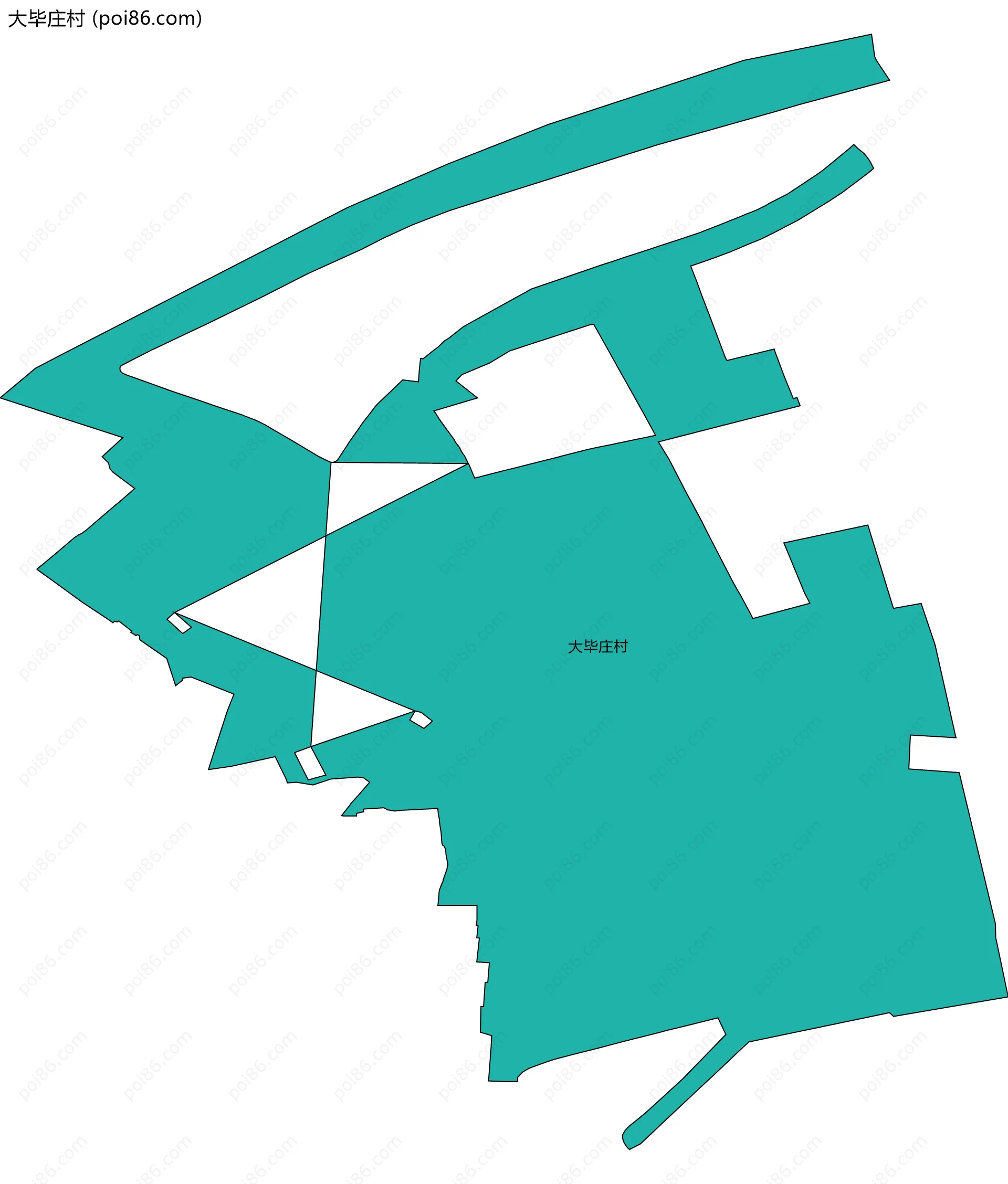 大毕庄村边界地图
