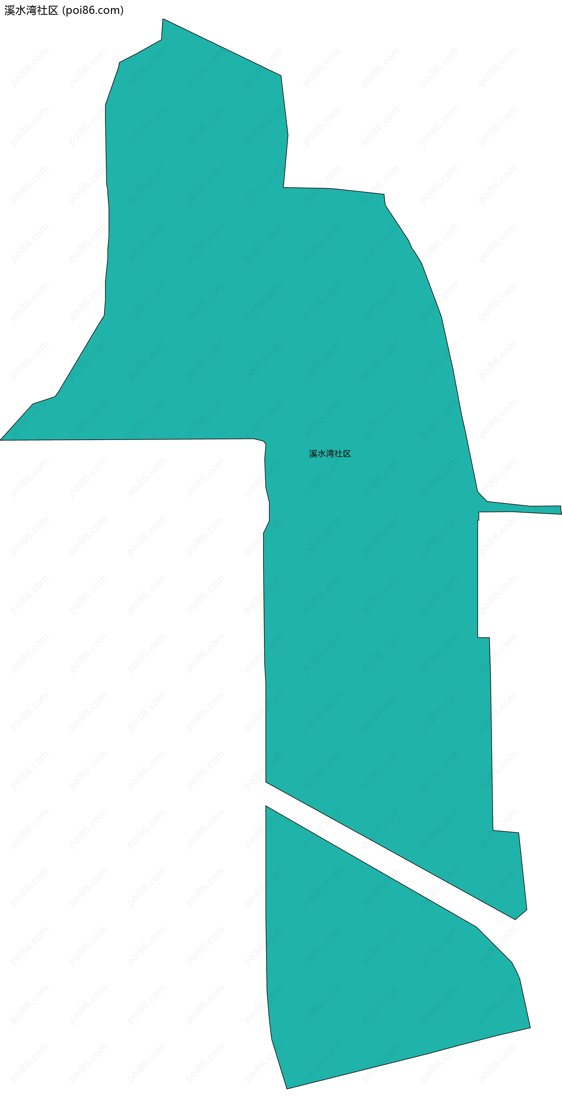 溪水湾社区边界地图