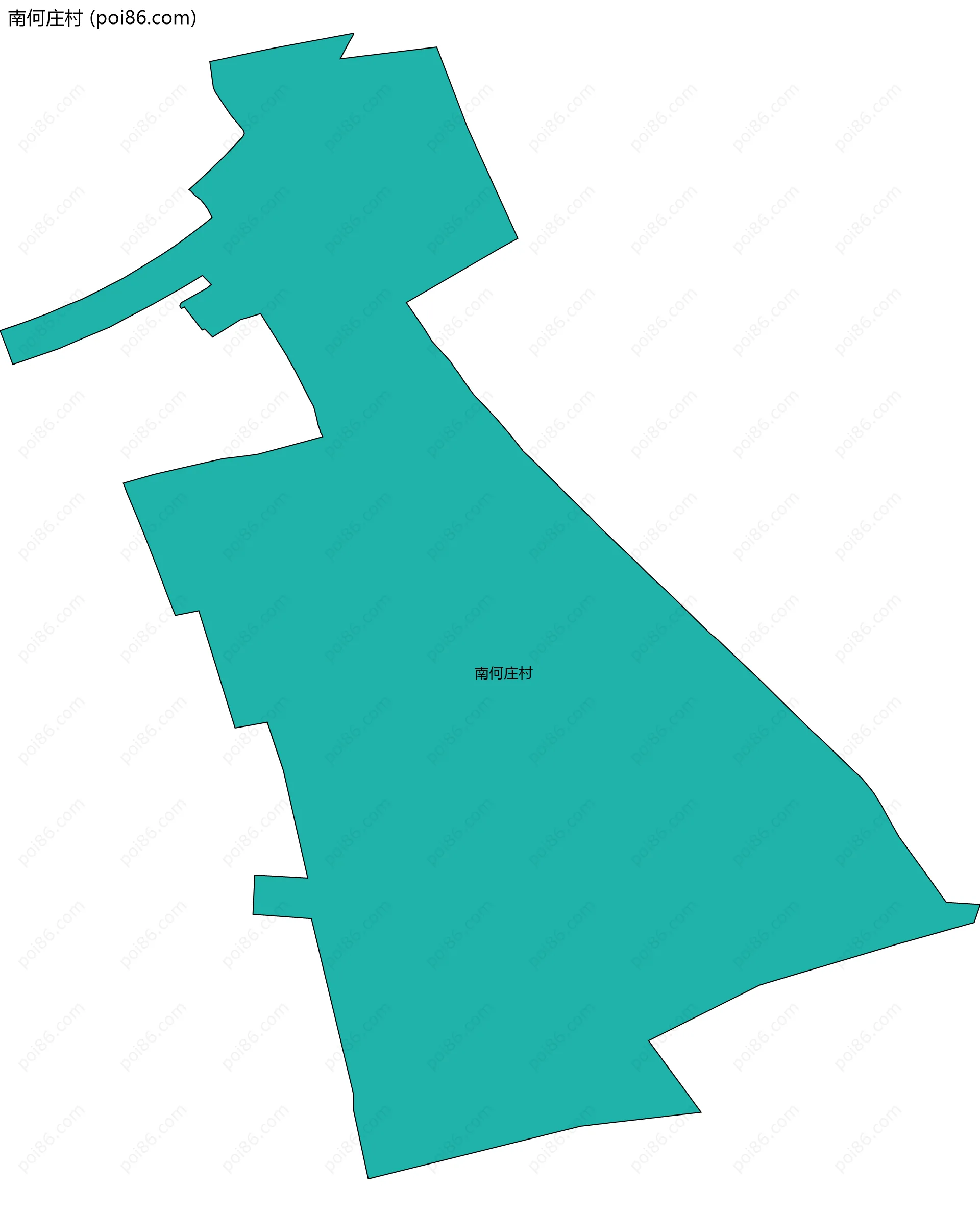 南何庄村边界地图