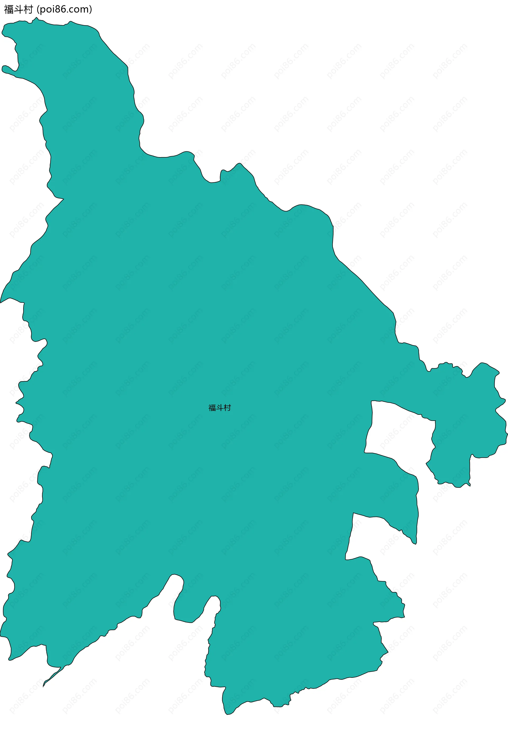 福斗村边界地图