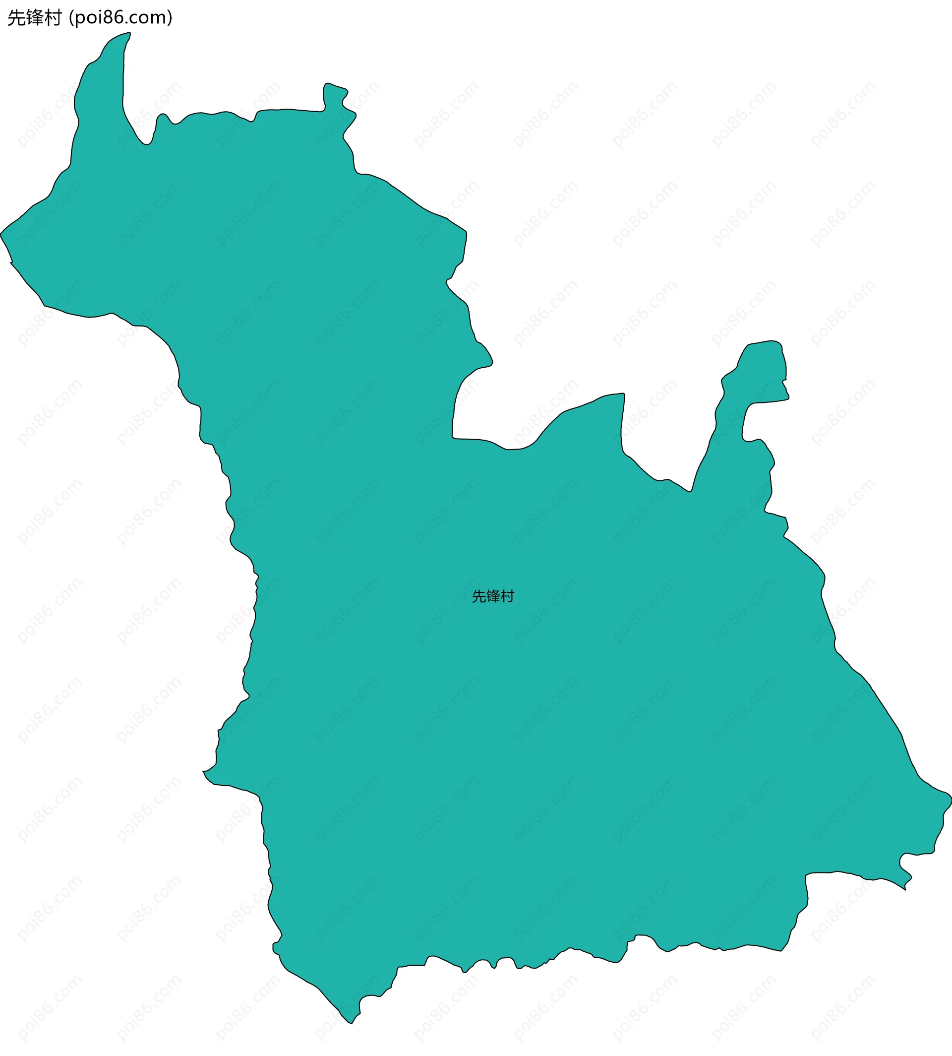 先锋村边界地图