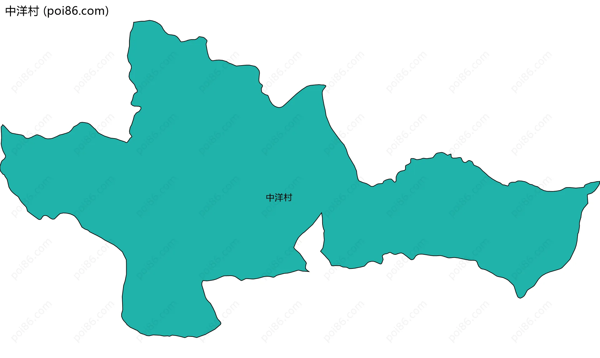 中洋村边界地图