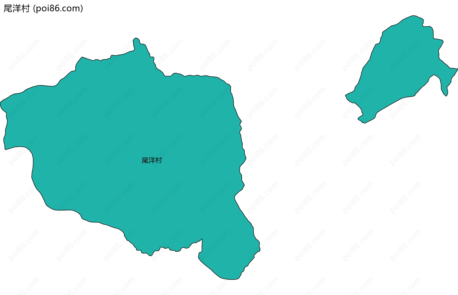 尾洋村边界地图