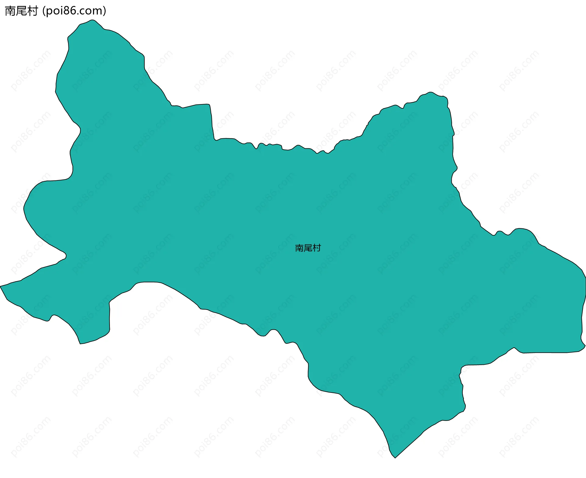 南尾村边界地图